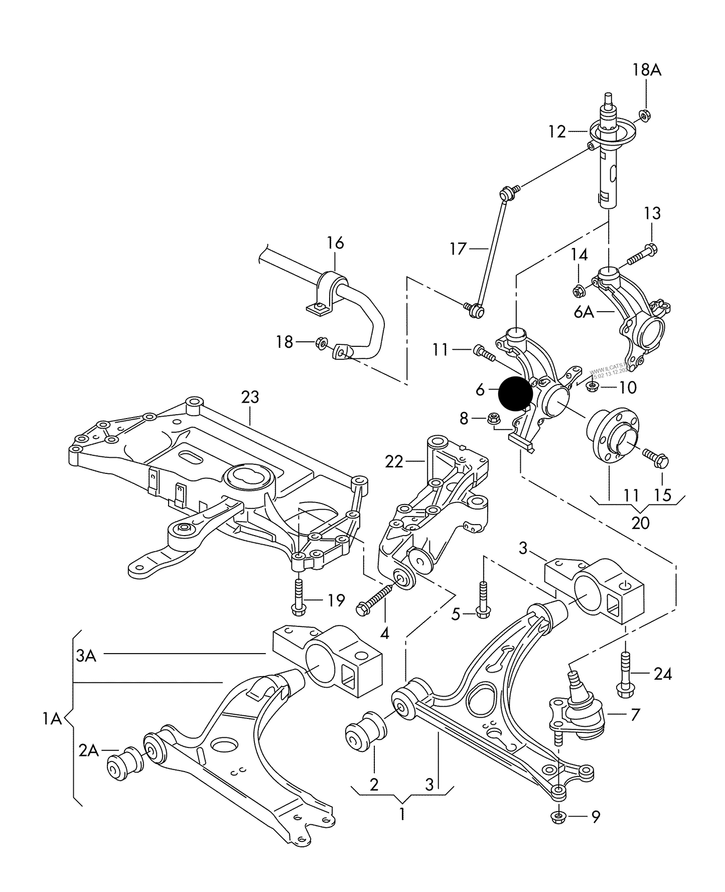 103037A O/S/F Wheel bearing housing with - brake carrier F 2K-6-000 001>>* PR-1ZM,1ZF