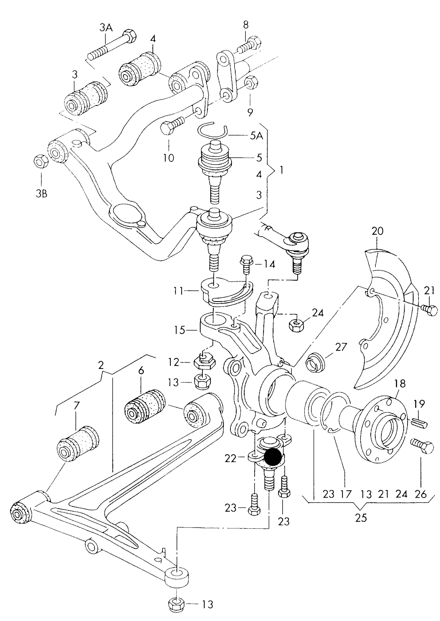 104120 Front Ball Joint Kit-Lower T4 (7D) 96>03