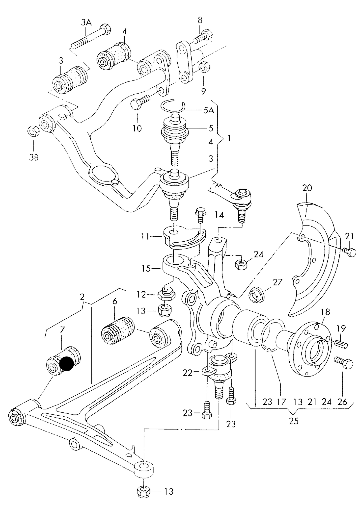 108148 Front Lower Wishbone Front Bush T4 96>03