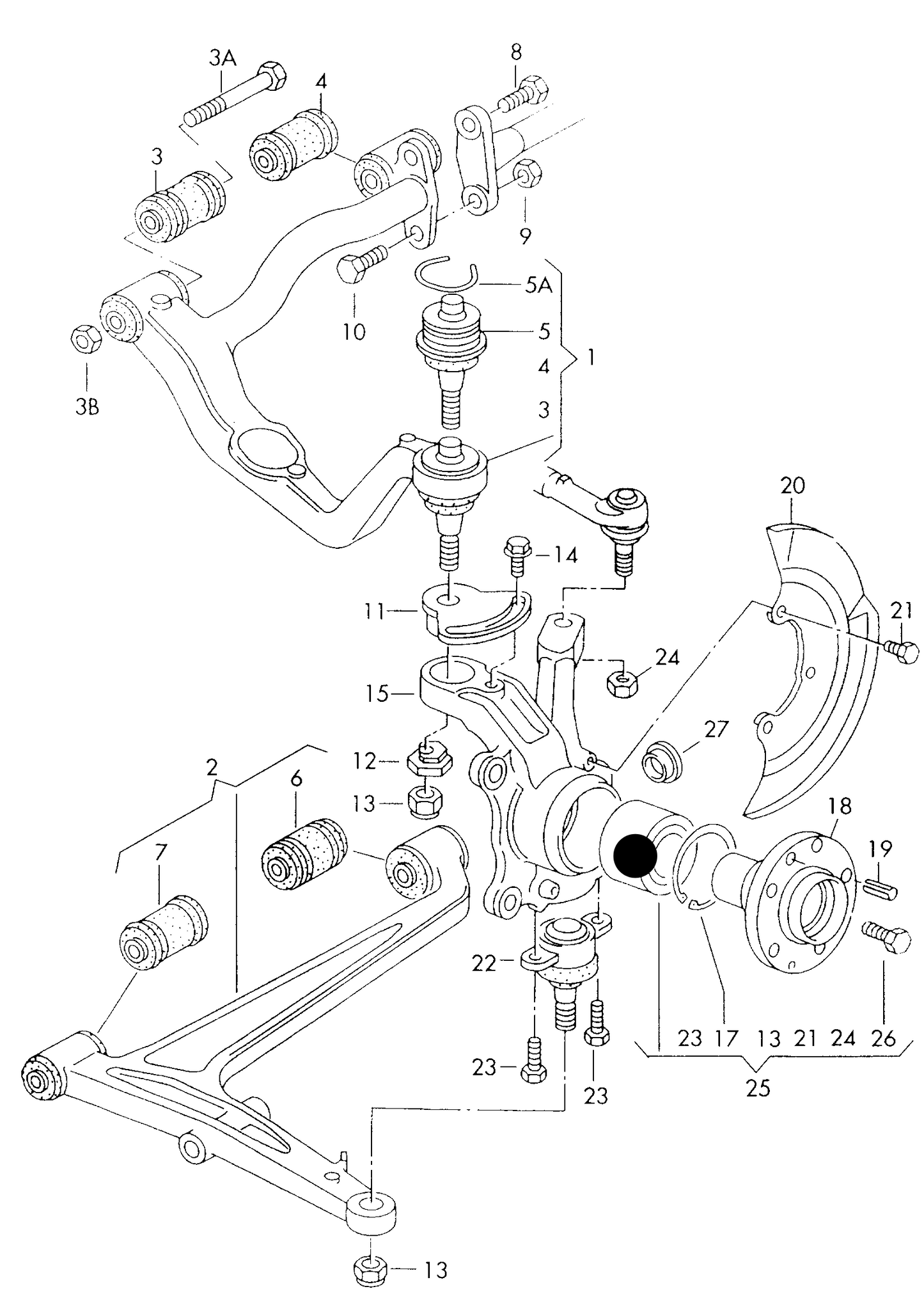 109697 Front Wheel Bearing Kit 80mm T4 (7D0 van 1996>2003 chassis no 70T200001>>