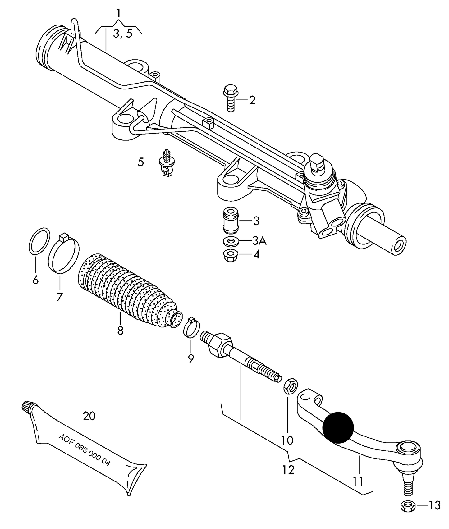 112001 NK Steering Tie Rod End Right T5 2003>2015