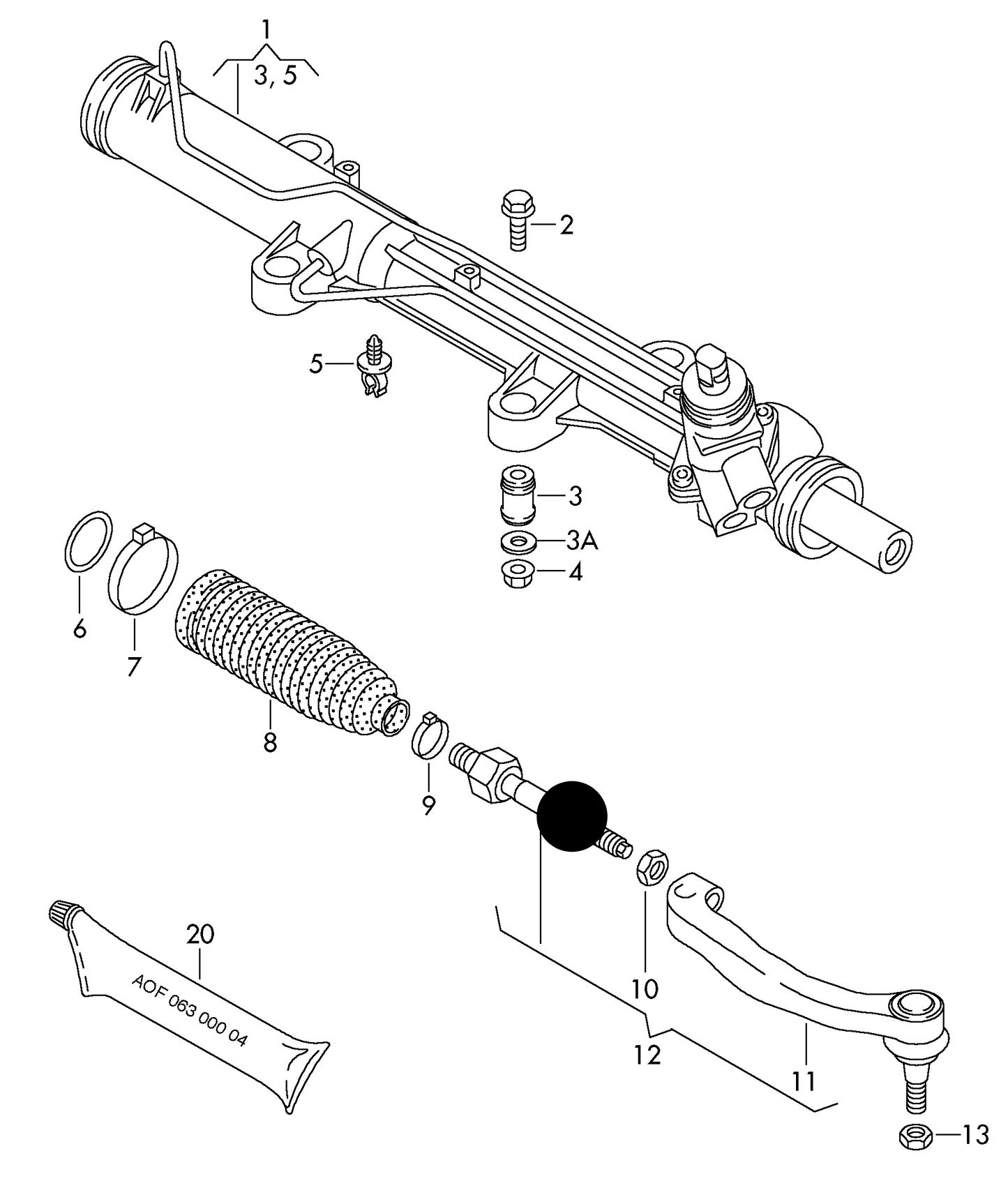 111997KP1 NK Steering Tie/Track Rod-Inner Left/Right T5 7H/7J 03>10