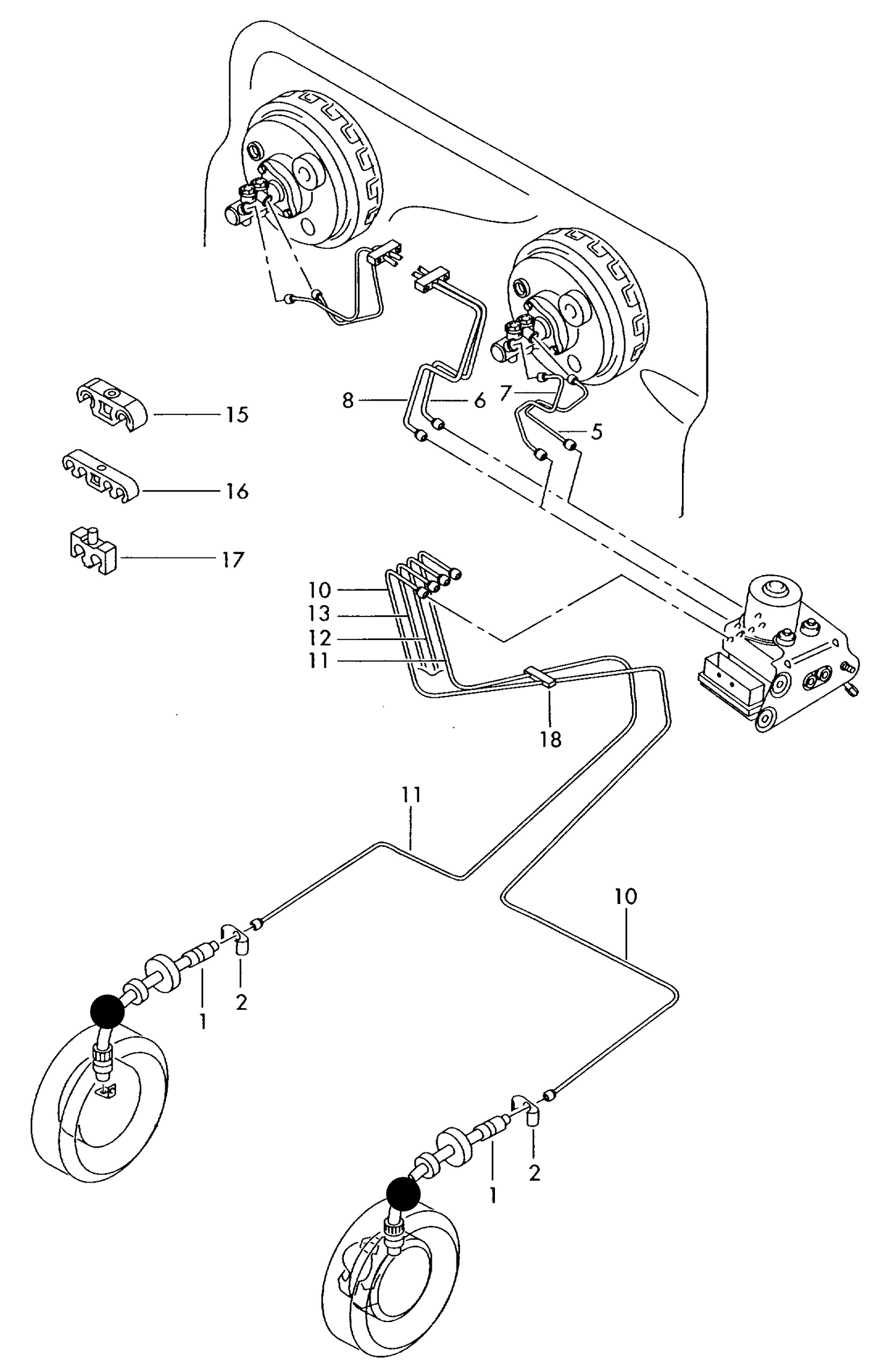 110406 Pagid Front Brake Hose M10x550mm PR-0WL,0WN, 0WM,0WP,0WQ