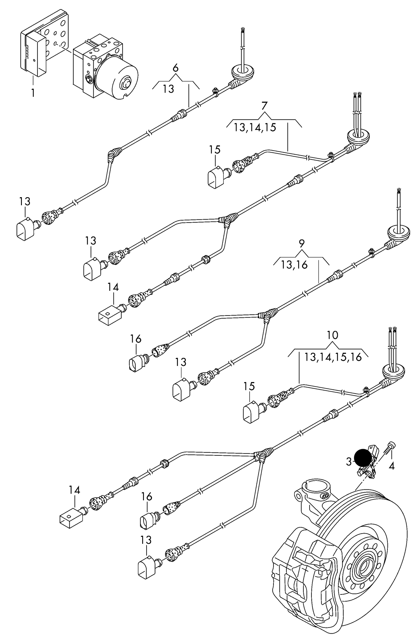 110610 L/H ABS / Traction Control Sensor 'Black'