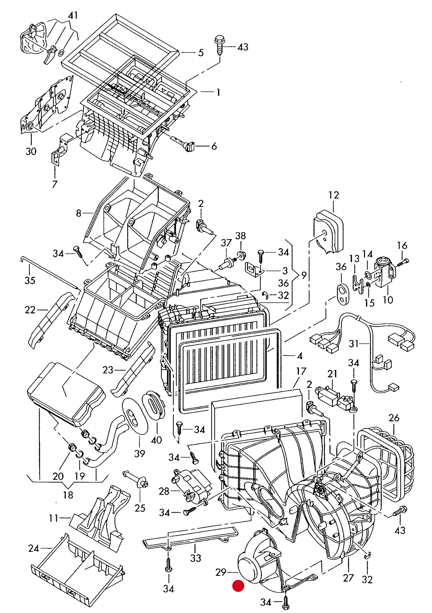 115213 Mahle RHD Heater blower motor T5 2003>