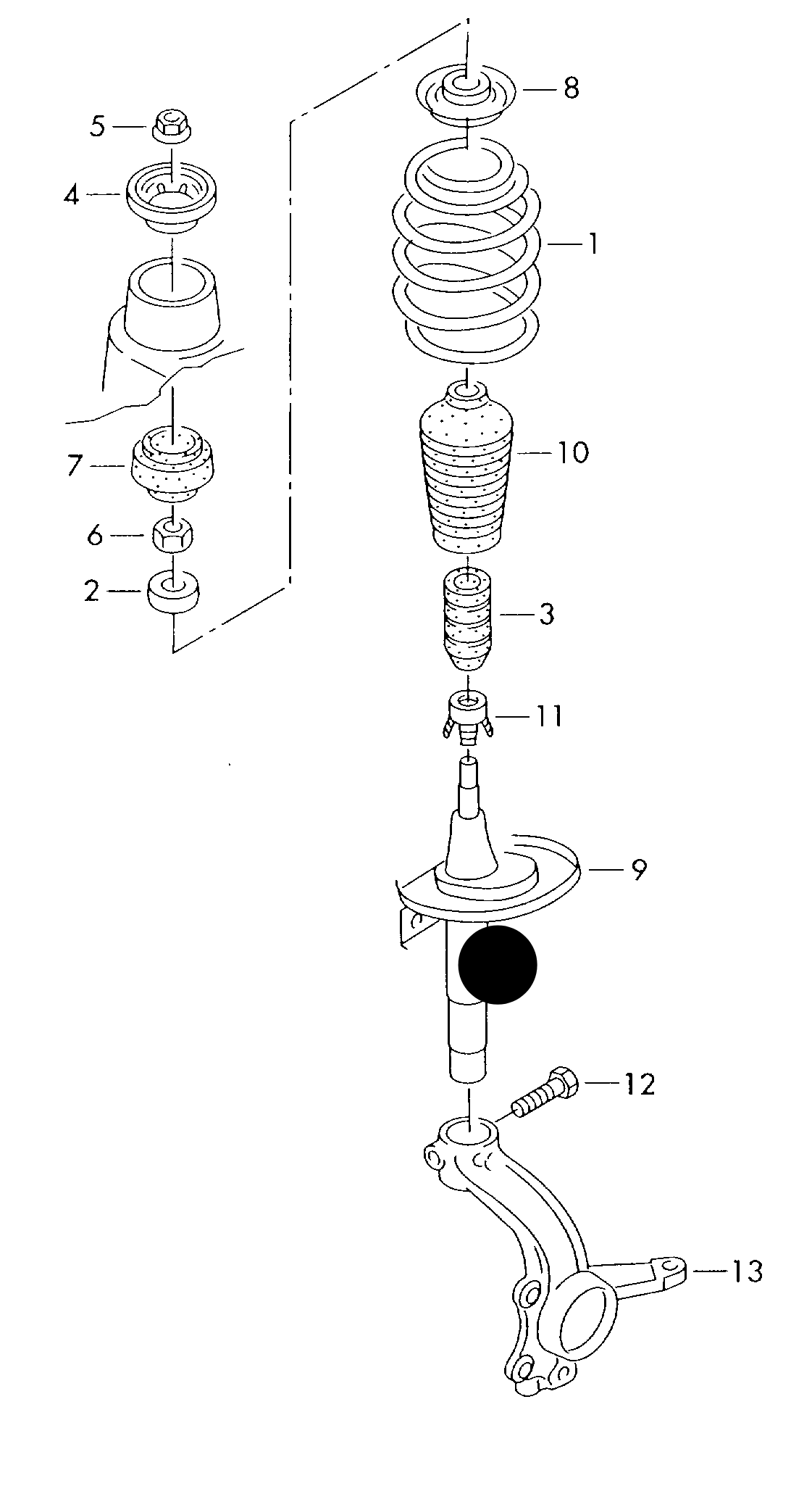 108270 GAS Front Strut Sharan 96>09 'with Standard Suspension'