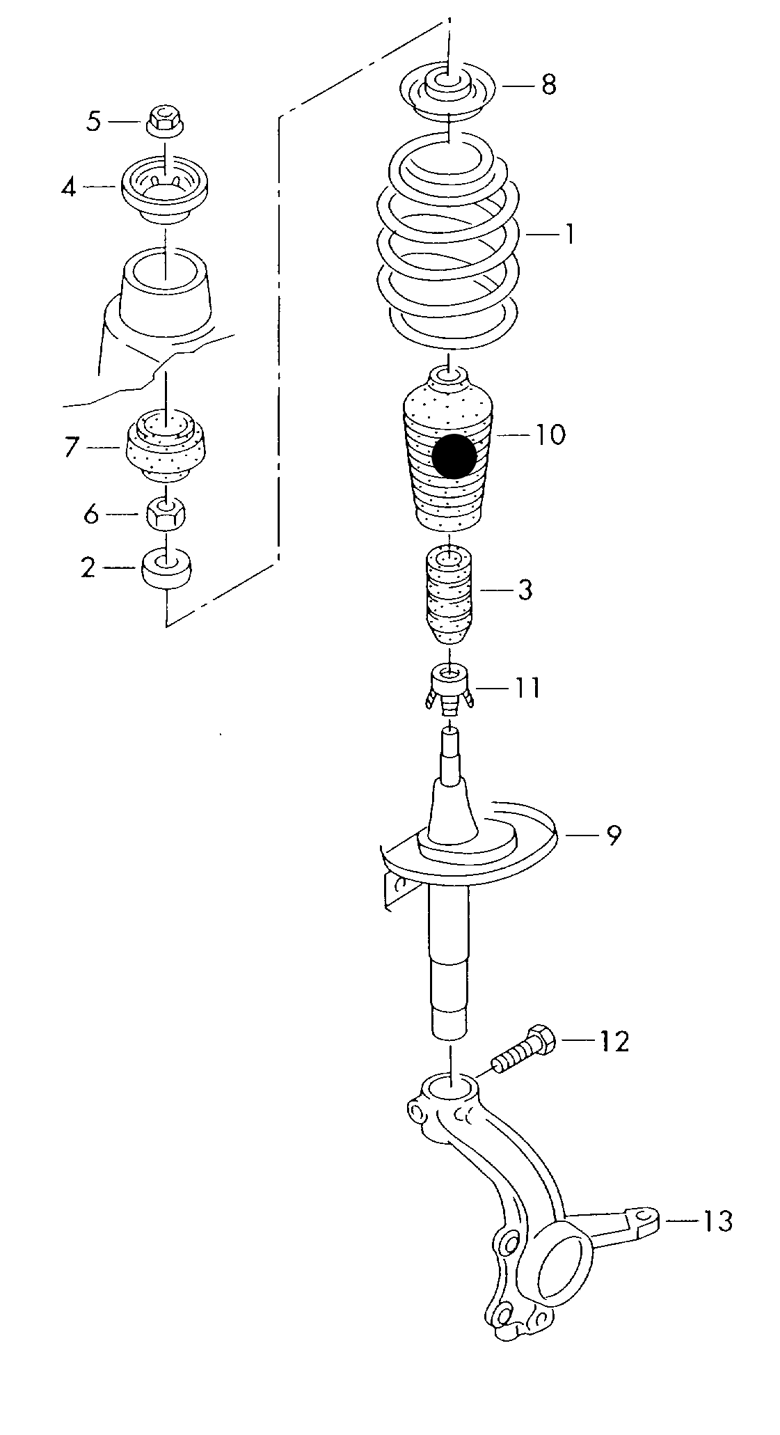 107642 FRONT TOP STRUT MOUNTING BOOT