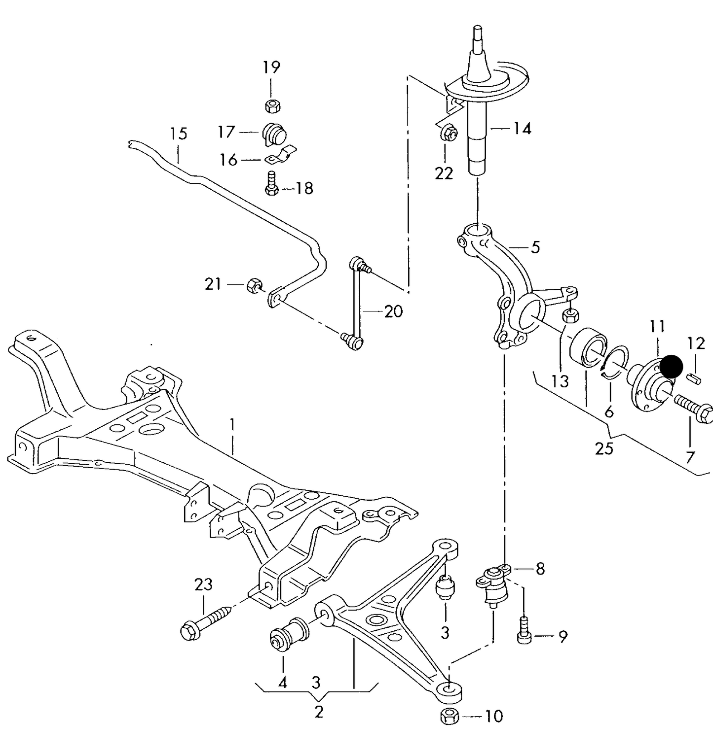 108637 Wheel Hub Front/Rear Sharan 1996>2009, Alhambra 1996>2009
