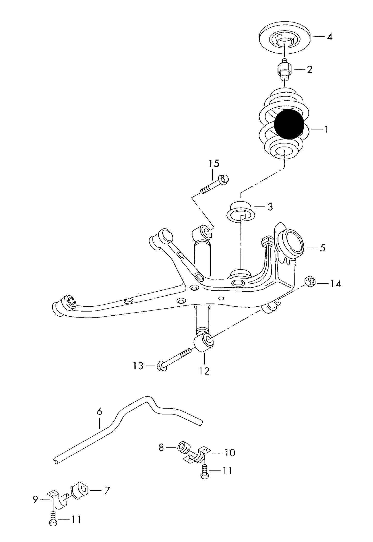CS8040R REAR Road SPRING SHARAN'ALHAMBRA 7M/7V 96>09 STD SUSP.