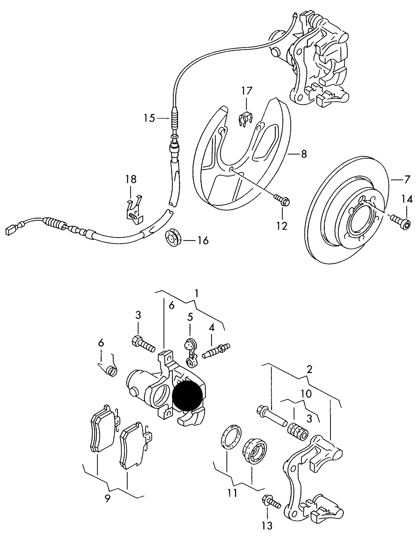 115689 NEW Rear Brake Caliper-Right Sharan 15" 96>09