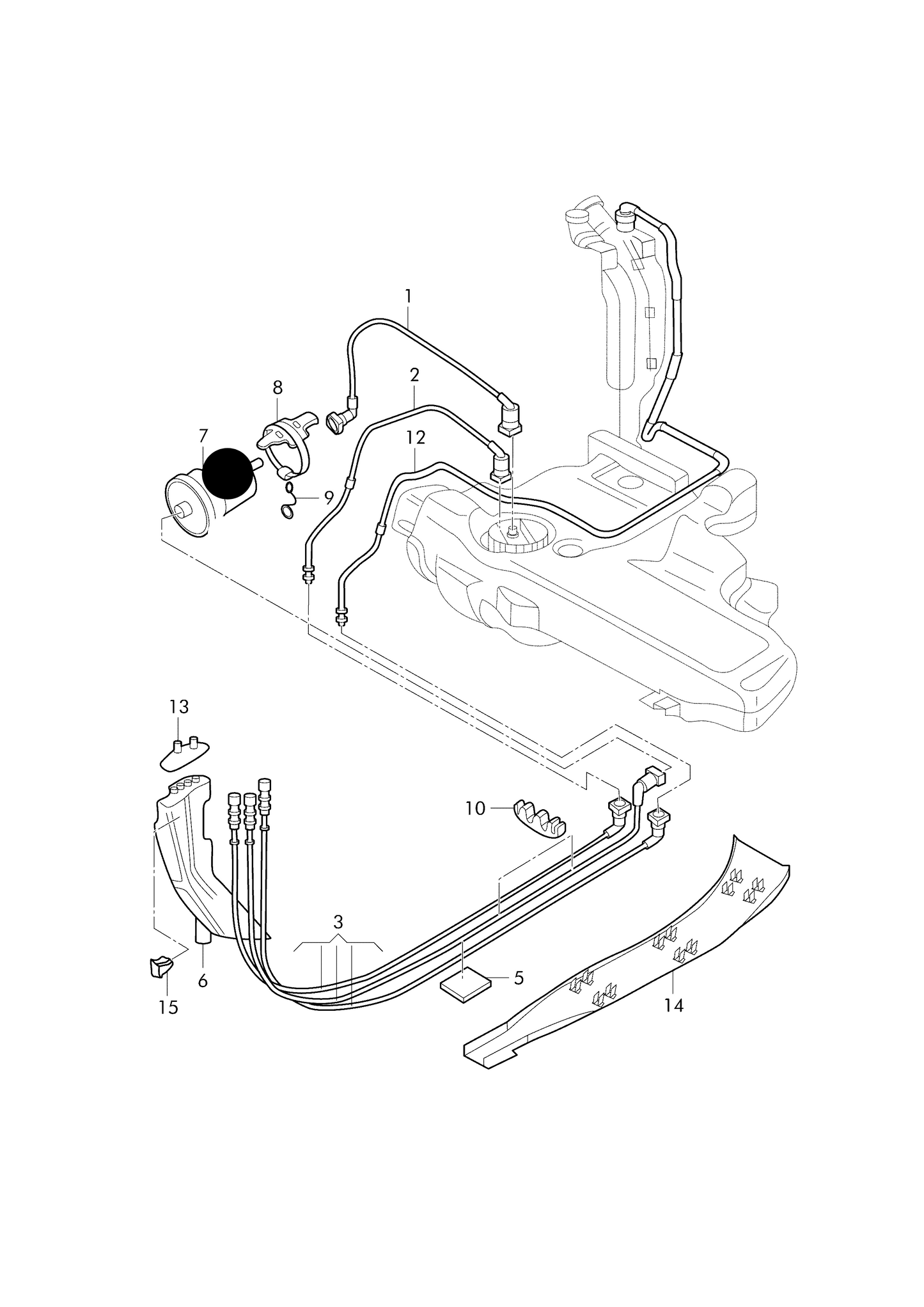 103174 Fuel Filter 1.4/1.6/2.0/V6 petrol engines