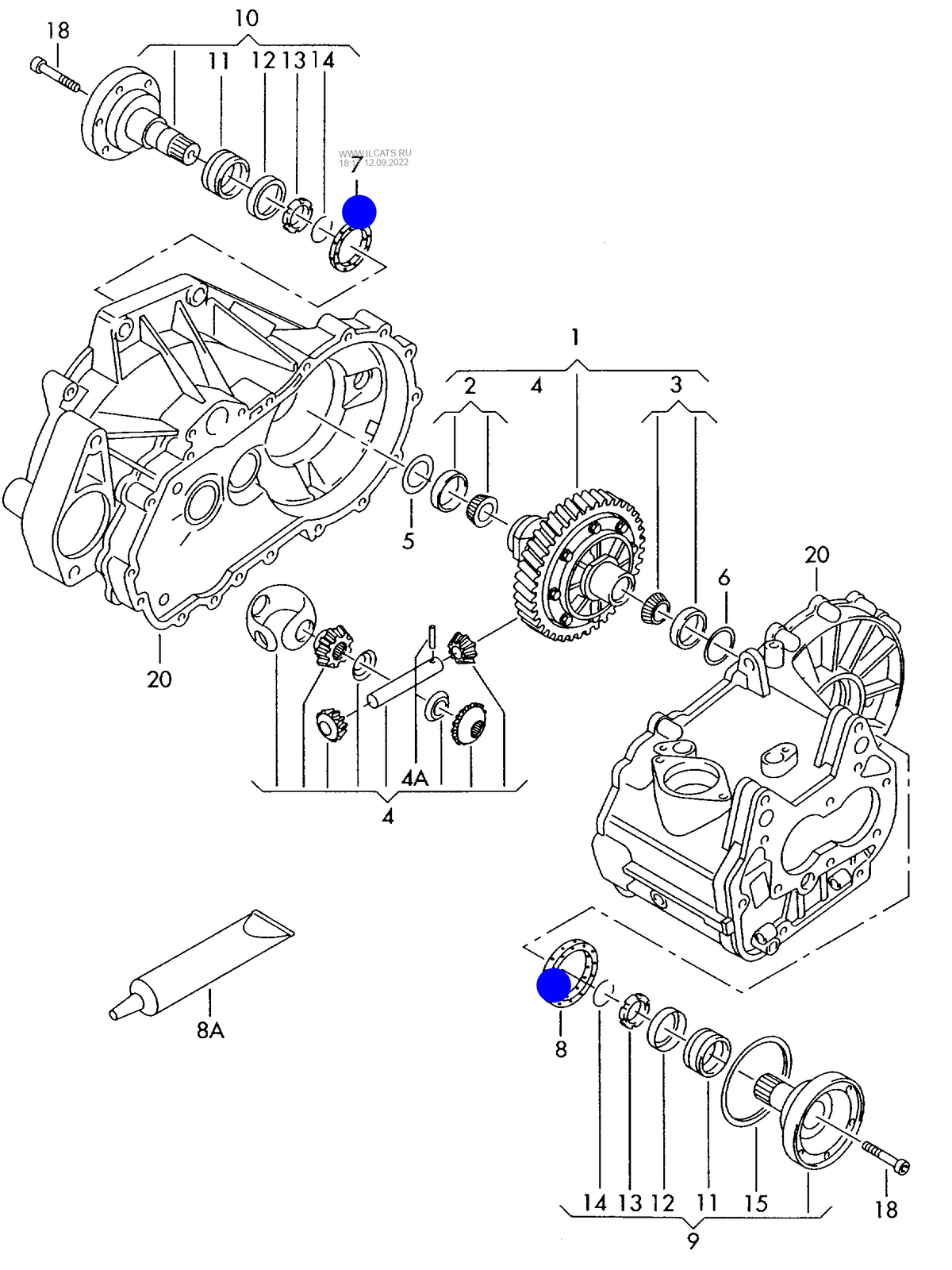 111039 Gearbox Diff Sral 60x74.3x8mm 5speed manual