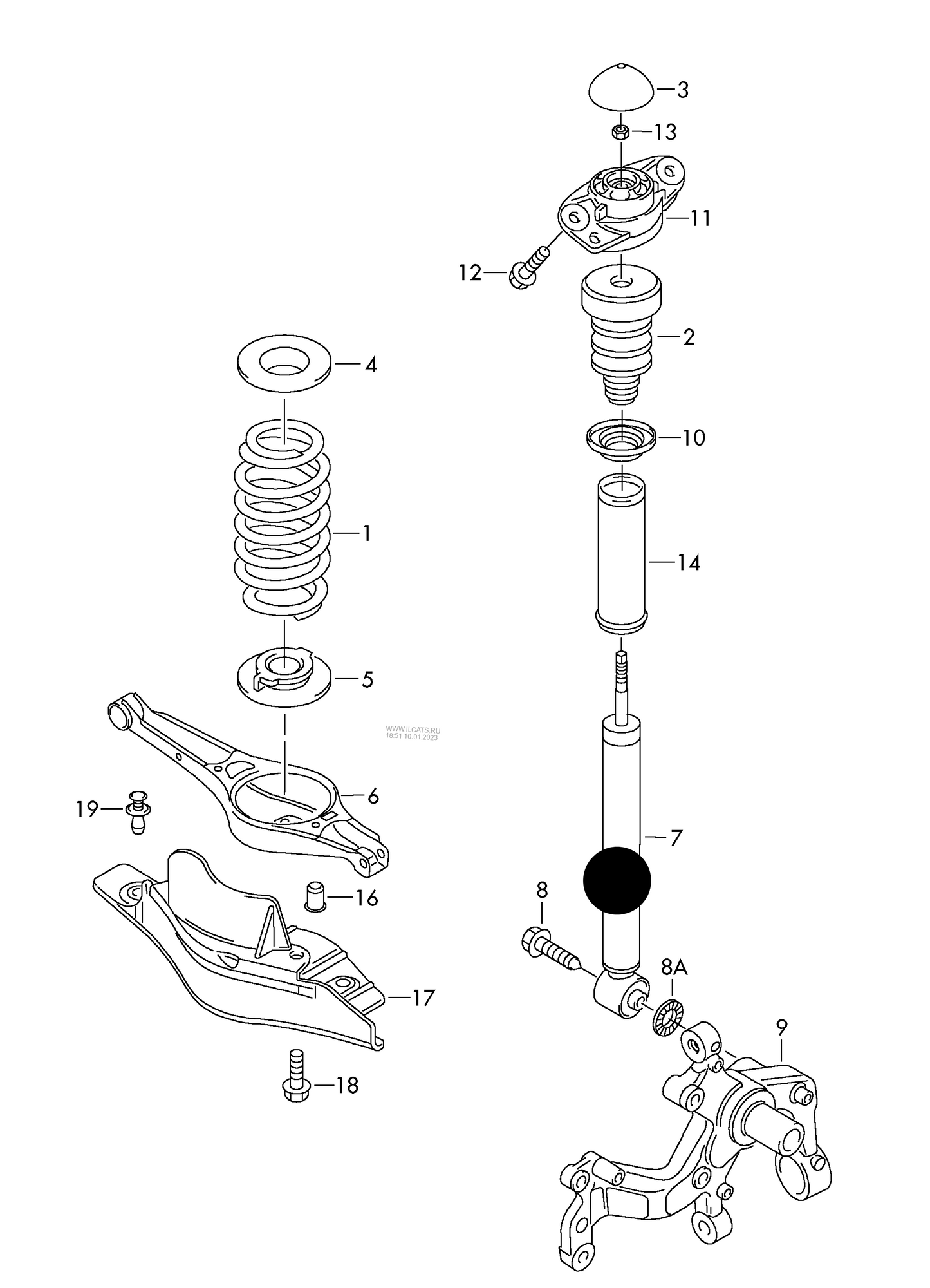 109049A Monroe Gas Rear Shock absorber PR-1JE,1JH