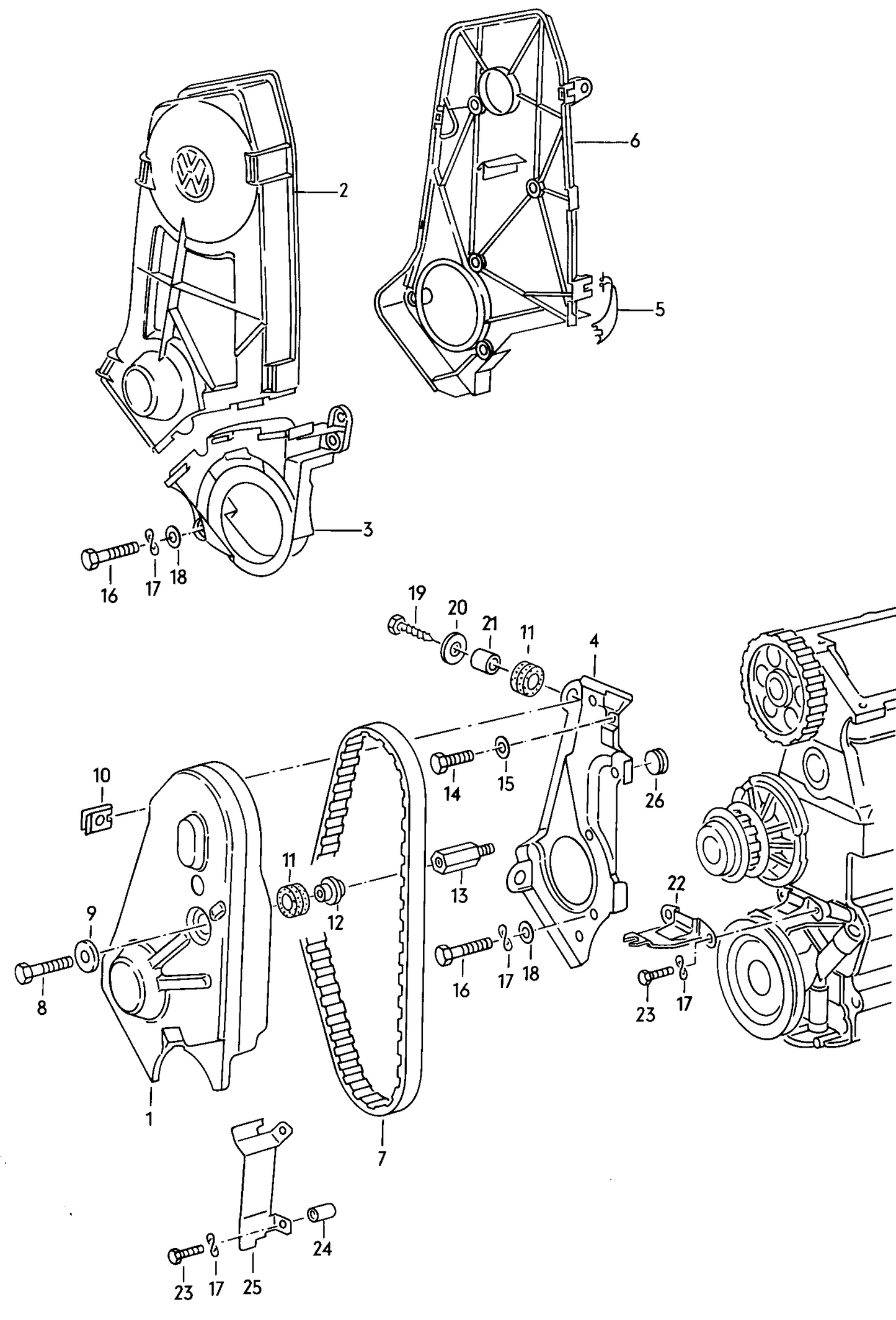 100555 Timing Belt ''128 round teeth'' HZ,NZ,2G 1990>1992