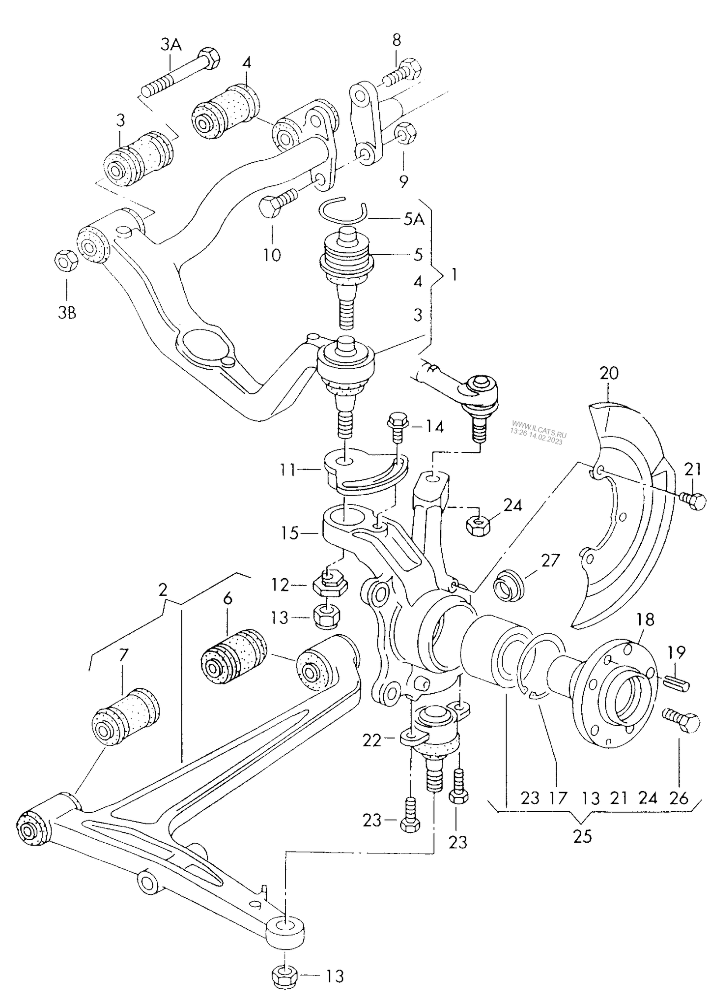 (7) 104056 MEYLE Front wishbone bush T4 91>96