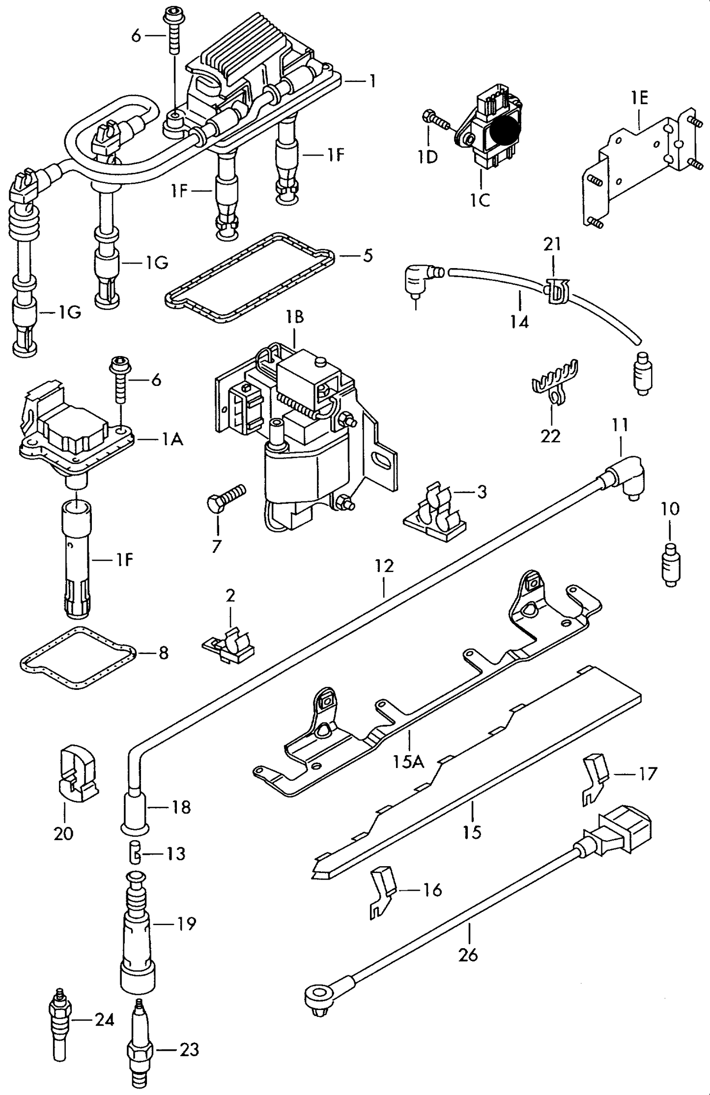111739 Ignition TCI Unit VAG Hitachi Versions 'LAZ' A6 F 4B-W-014 501>>* 1998> 1.8 AEB