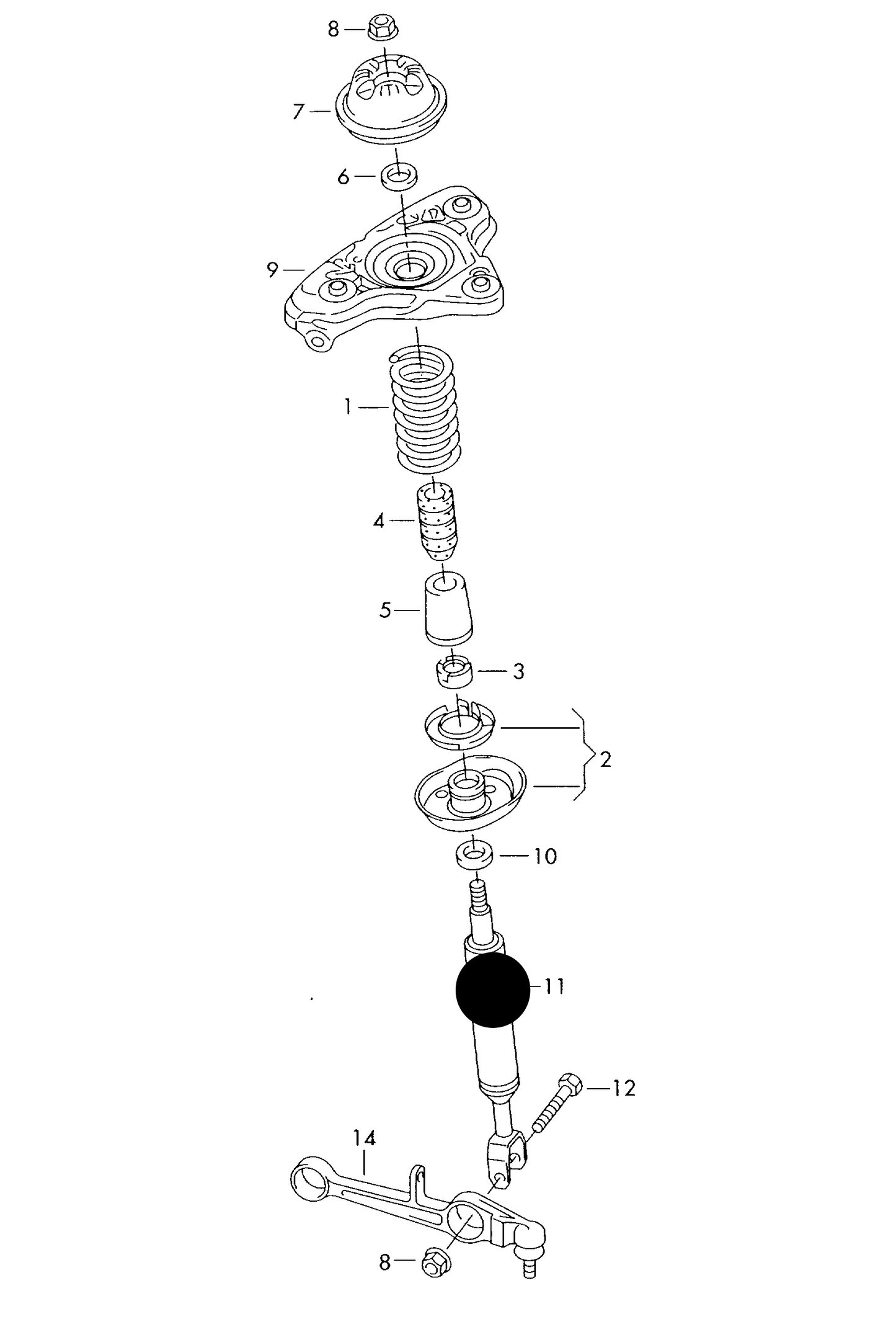 120142 Pair of Front TRW Gas Shockabsorbers Audi A4 8E 01>05 PR-1BR SPORTS