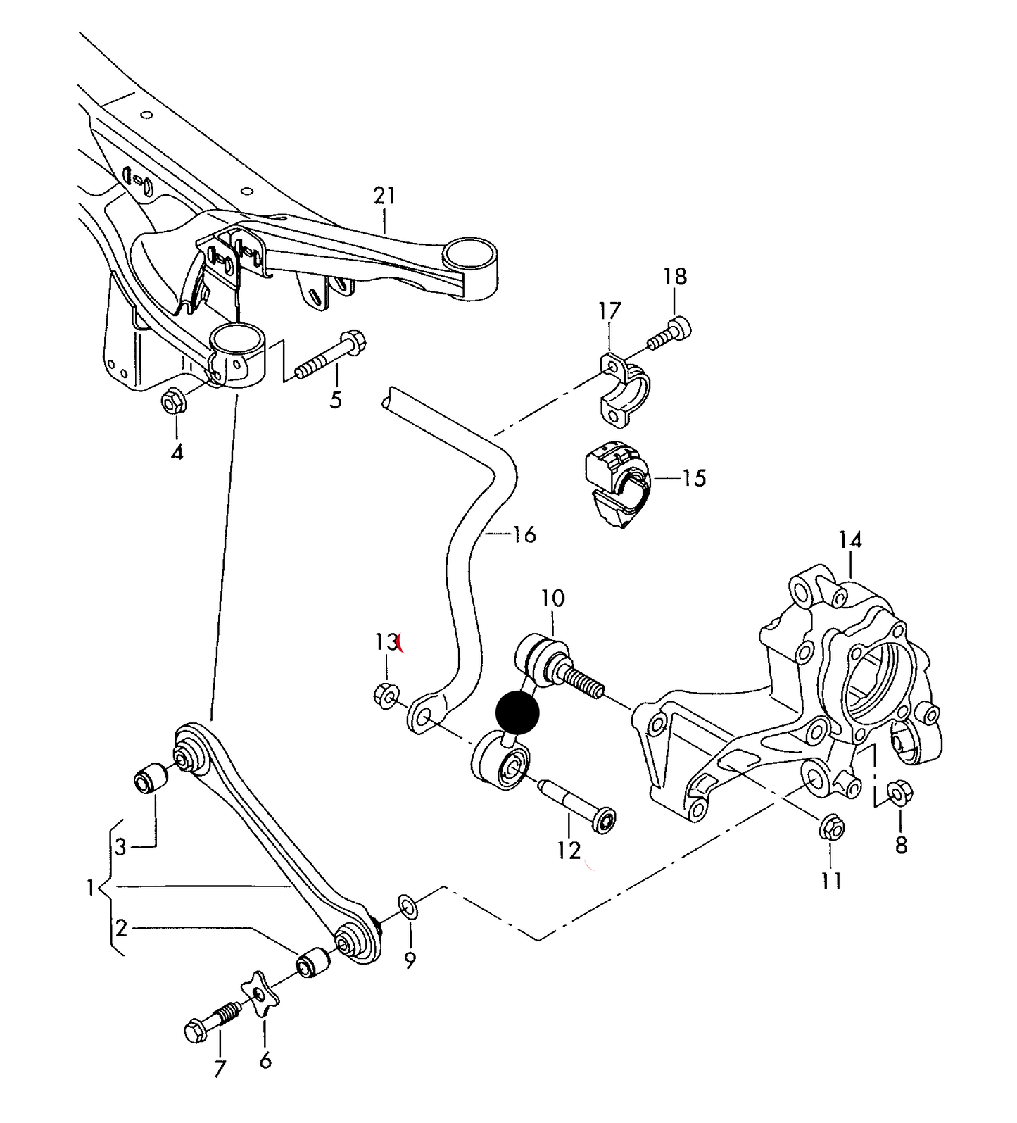 110062 Rear Anti-Roll Bar Link 'New version'