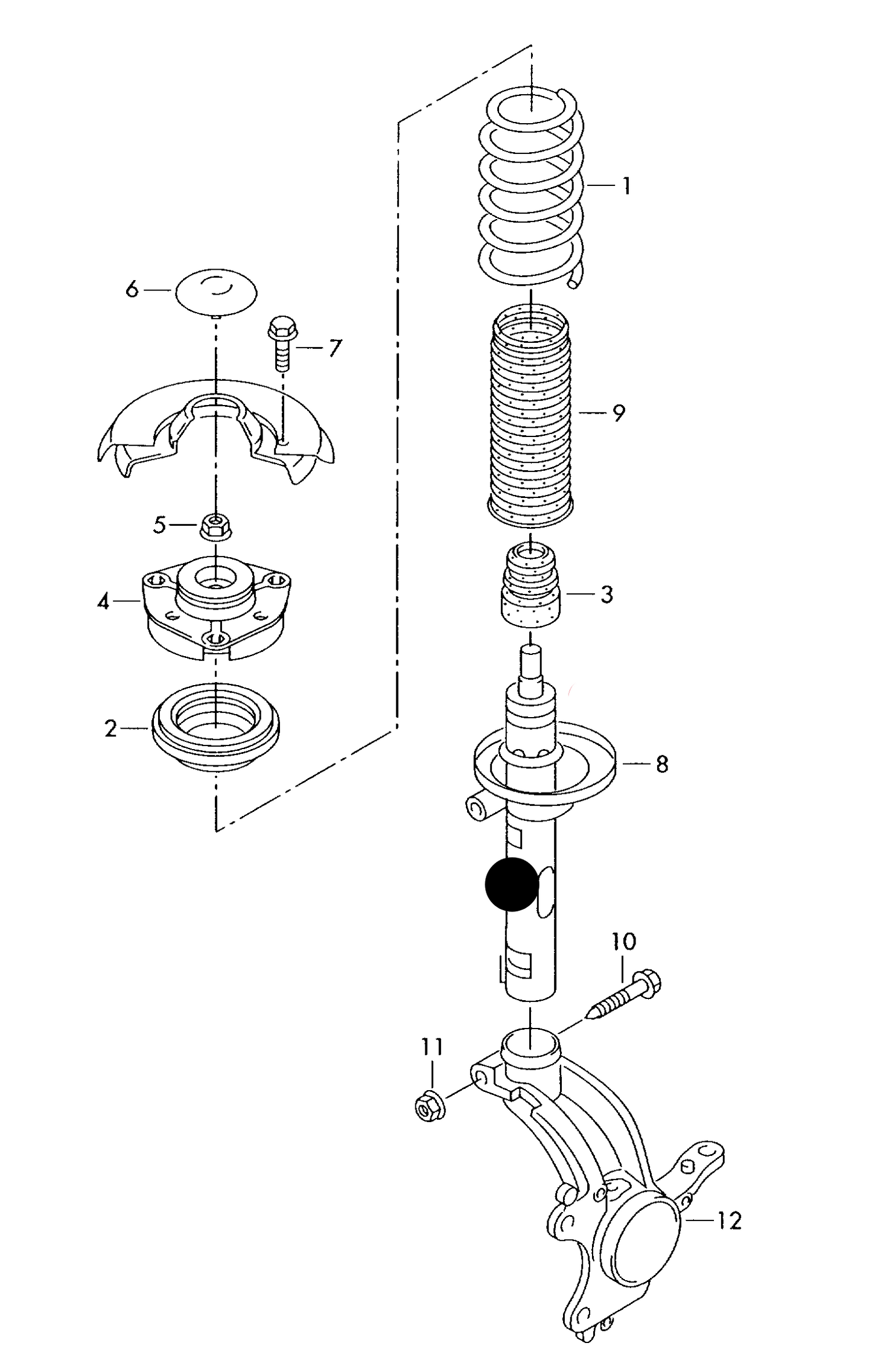 110160 Front GAS Suspension Strut '49.6mm' PR-G24