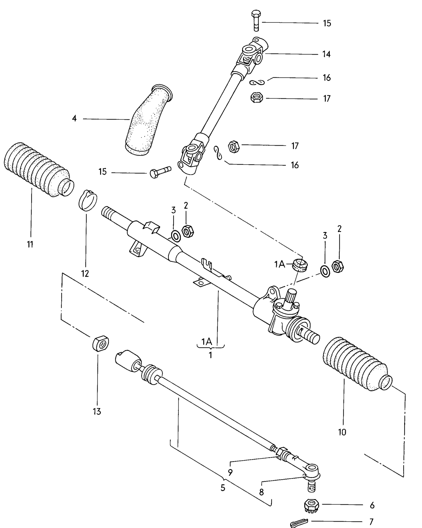 102615 Steering Rack Boot, Right: Golf Mk1 (1975-1983), Caddy Mk1 (1983-1992), Scirocco (1974-1992)