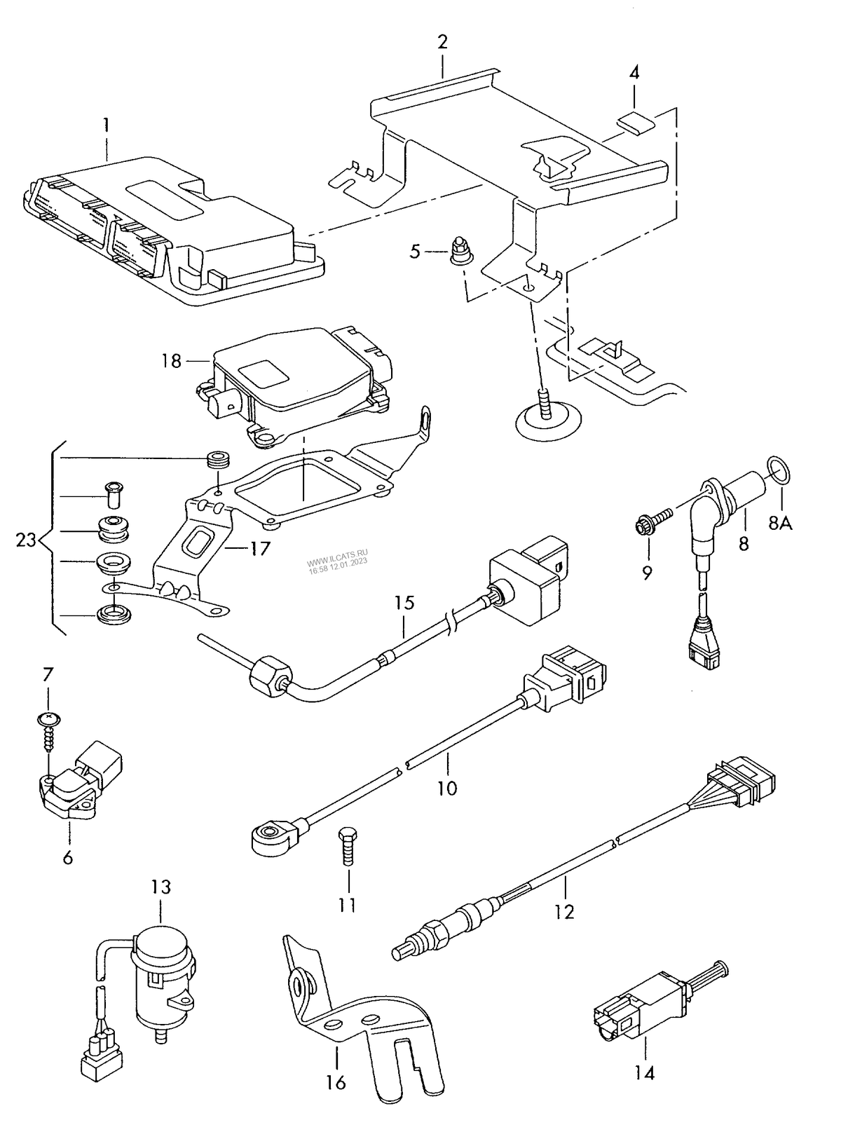 111398 Hella Impulse Camshaft Sensor AXW,BLX,AXX, BLY,BLR,CDLC,CDLF, CDLG