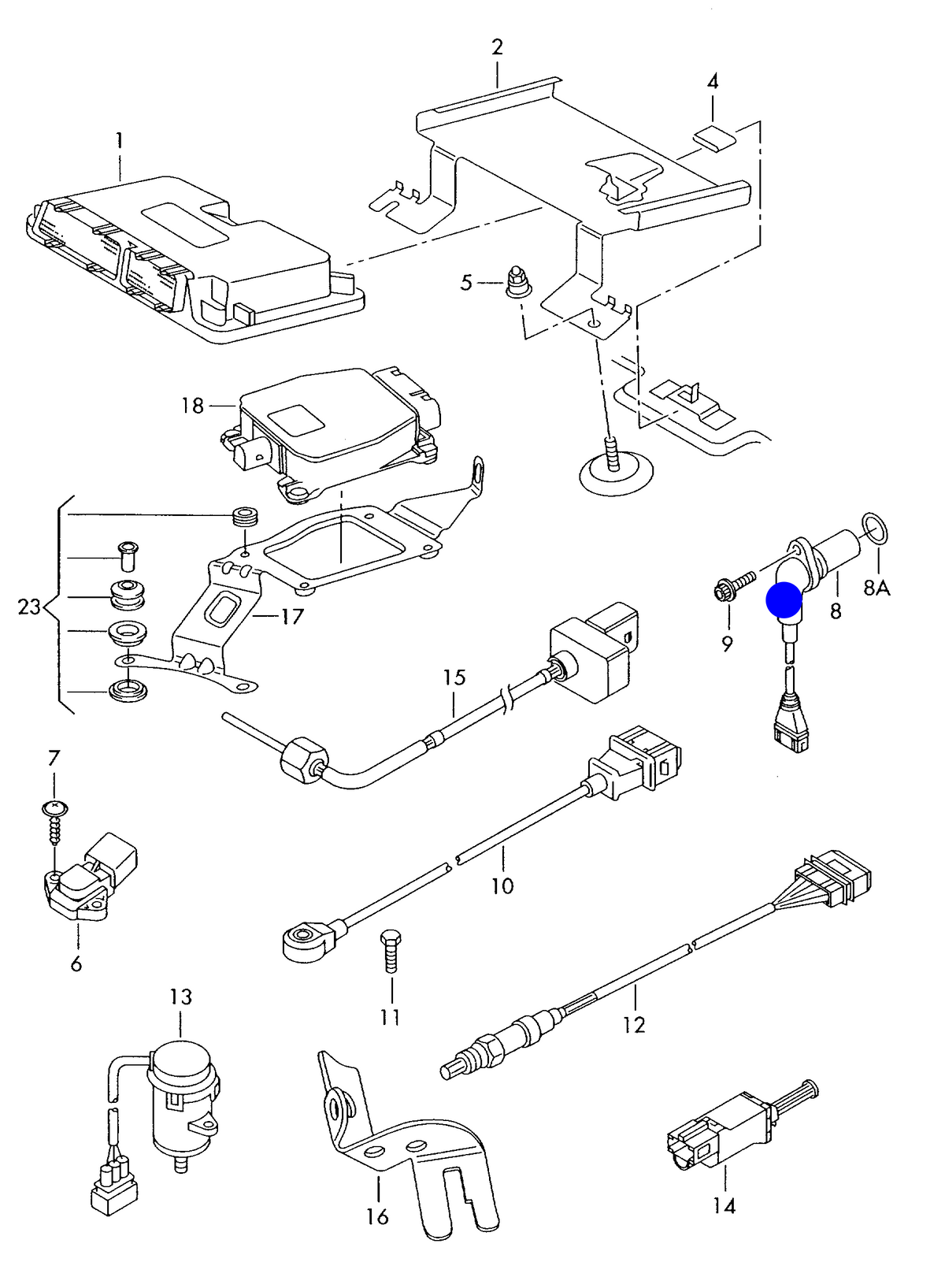 112110 Hella Crankshaft Sensor 1.4-1.9TDI Connector Shape D Shape 3 -pin connector without cable BJJ,BJK,BJL, BJM