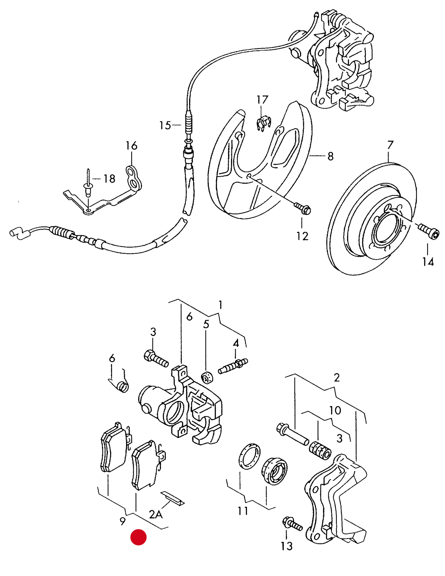 109472 Rear brake pad set T4 05/97>04/99 PR-2E2 w/o Sensors