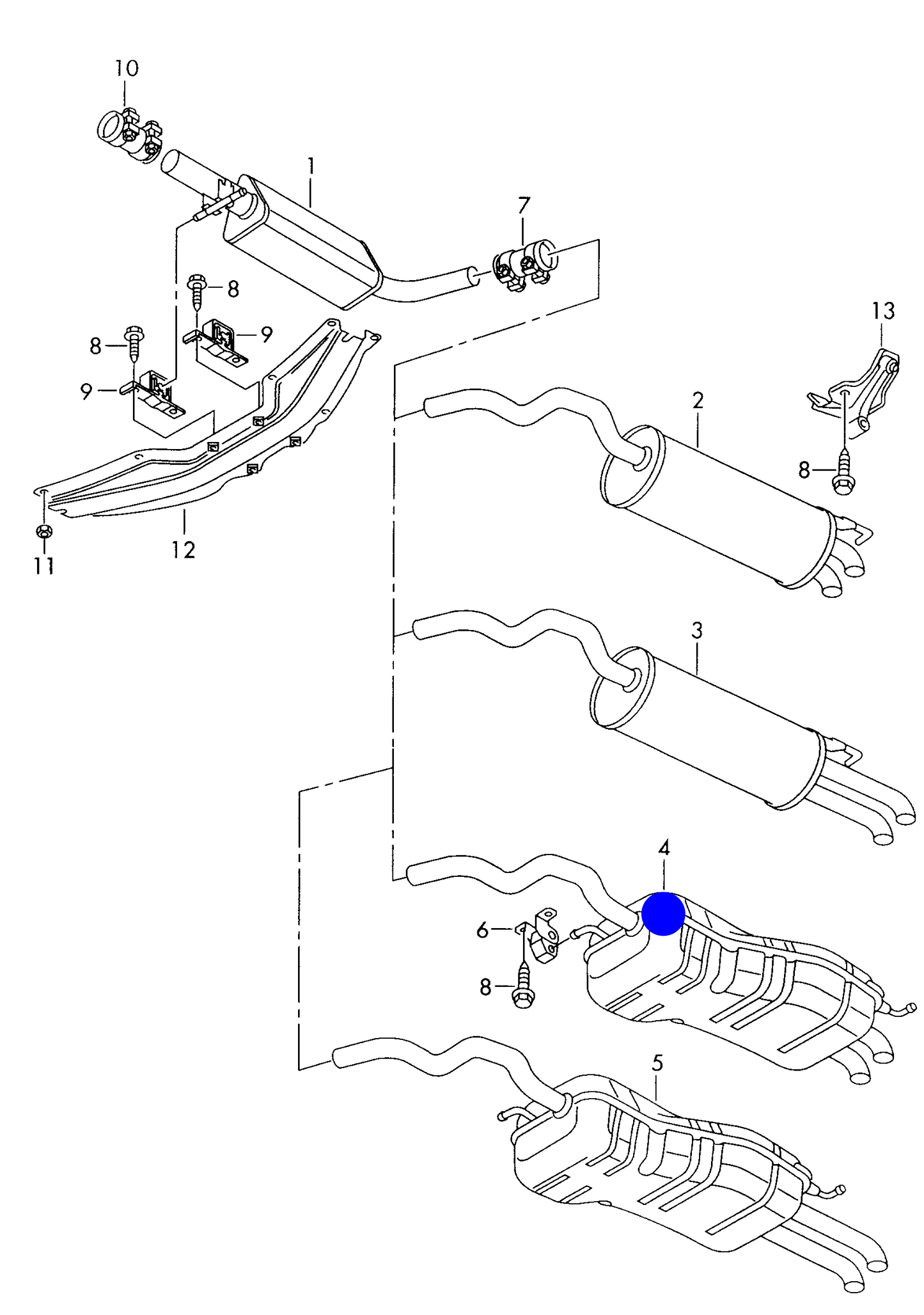 108057 H/D Rear Exhaust Muffler 1.8/2.0 Hatchback
