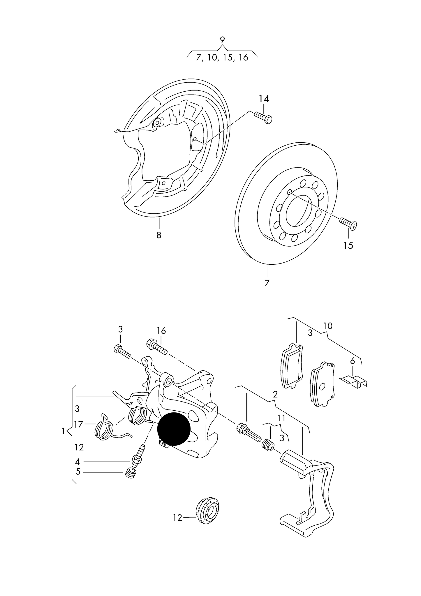 180293 NEW Rear Left Brake Caliper
