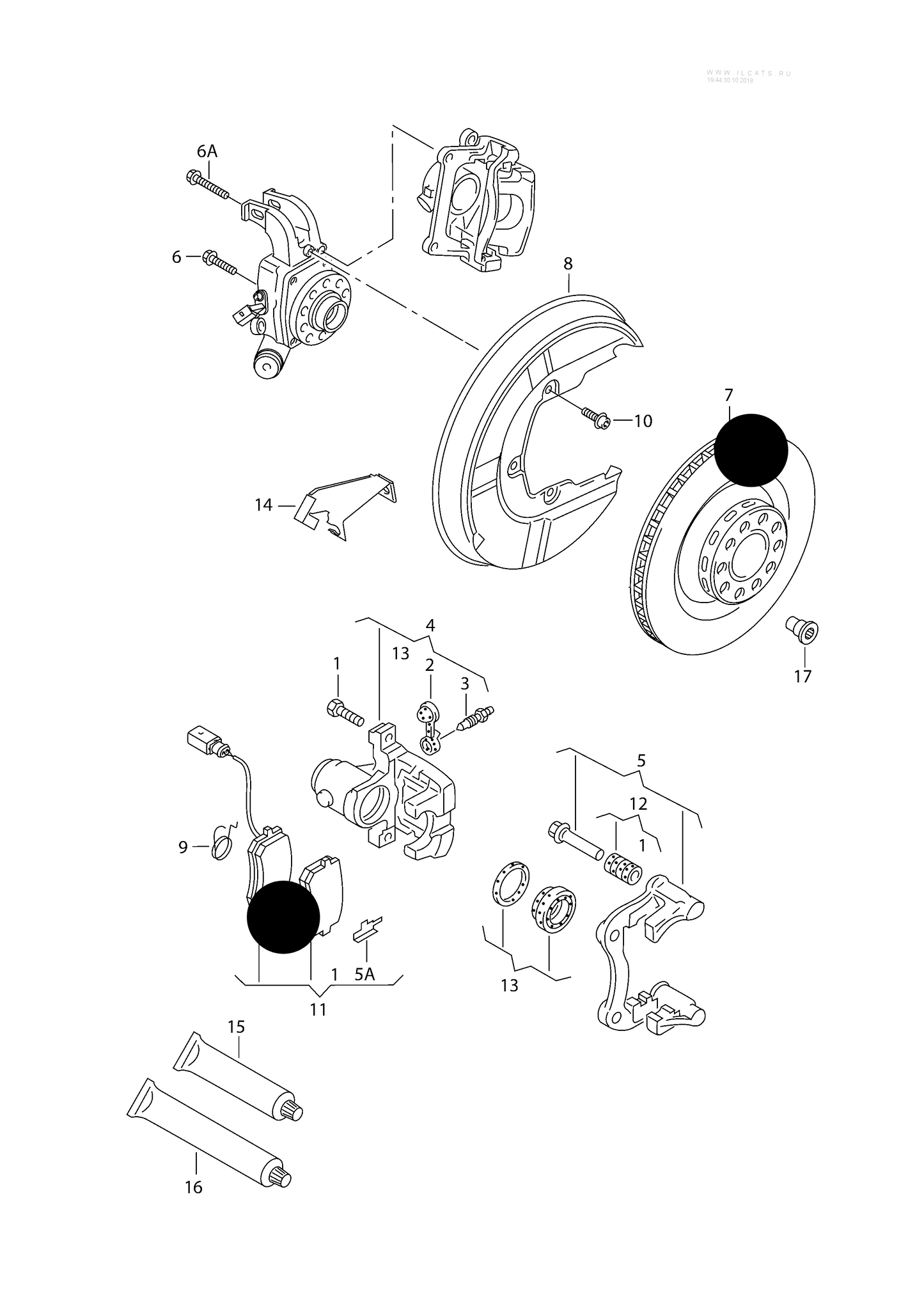 110416KP1 Set of Rear Discs (294x22mm) & Pads & sensors PR-2E3/2E4