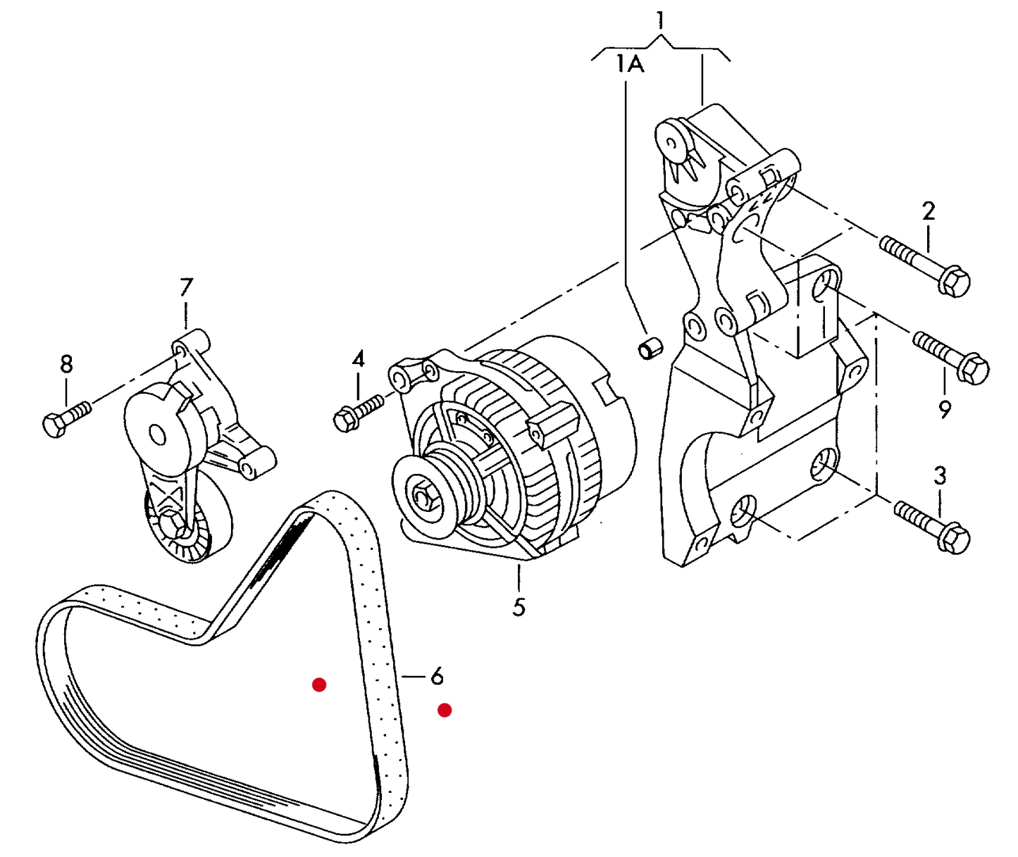 100588 Ribbed Belt 6PK1700