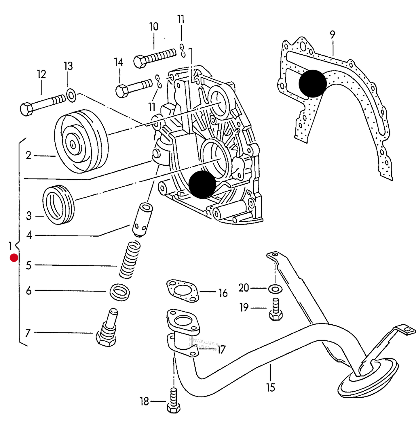 112350 Engine Oil Pump & Gasket AGX,AHD,ANJ, APA,BBE,BBF, AVR