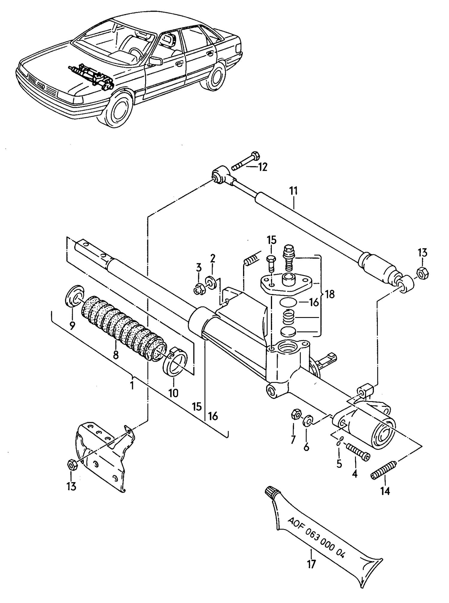 055-000 steering gear / boot / steering dampers