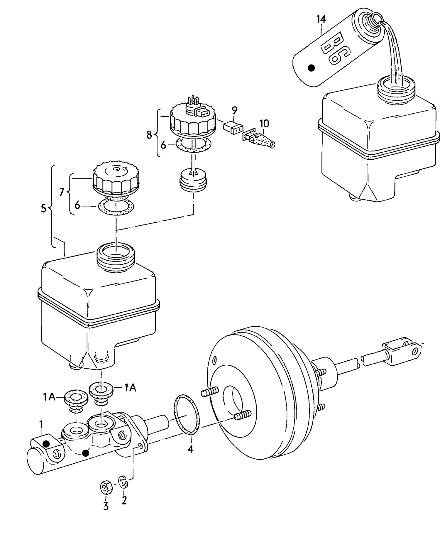 109-000 Golf mk2 brake master cylinder