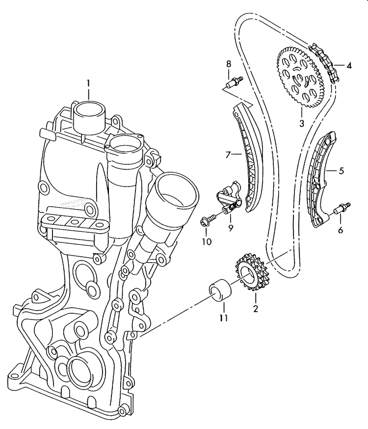 109-063 Polo 6R timing chain timing case note technical product information: 4-cylinder+ CAVE 1.4ltr.