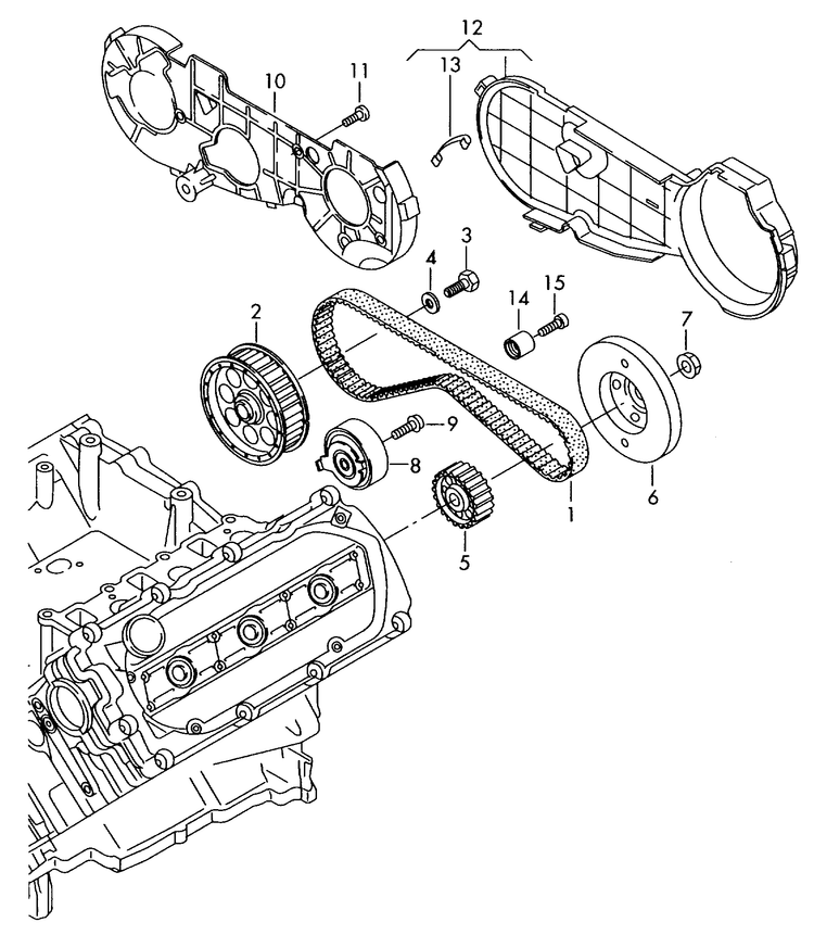 109-092 Touareg 7L toothed belt toothed belt guard  3.0 6-cylinder+ diesel eng.+ BKS,BUN
