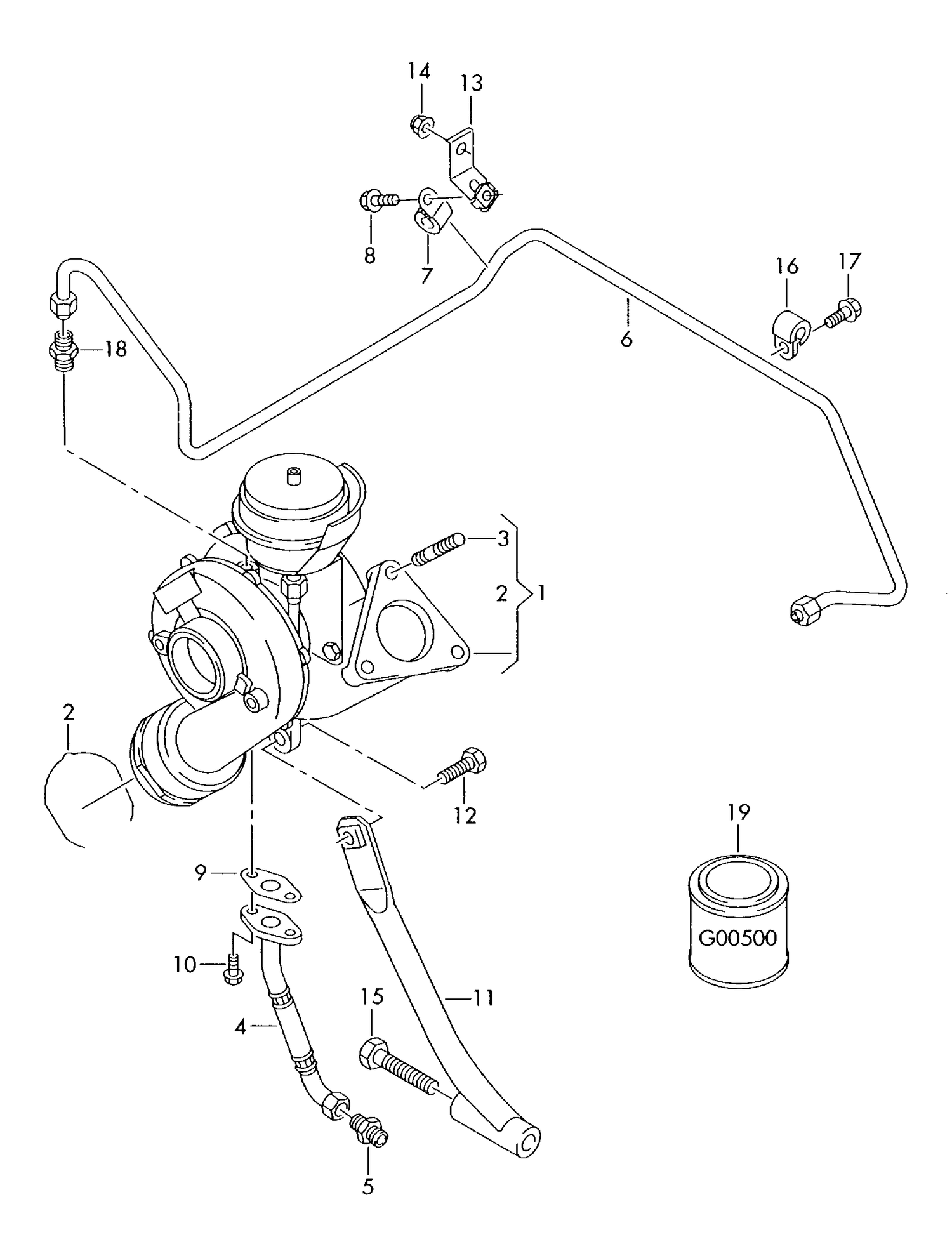 145-058 Audi A4 8E 2004>2008 exhaust gas turbocharger 4-cylinder+ diesel eng.+ BLB,BNA,BPW, BRE,BRD,BRF, BVF,BVA,BVG