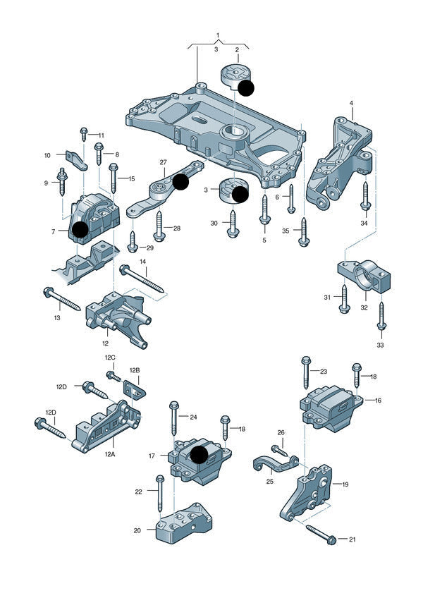 199-025 mounting parts for engine and transmission 1.8-2.5ltr. 4-cylinder+ Petrol eng.+ CBFA,CCTA, CCZB,CDAA, CDLC,CDLF, CDLG 5-cylinder+ Petrol eng.+ CBTA,CBUA