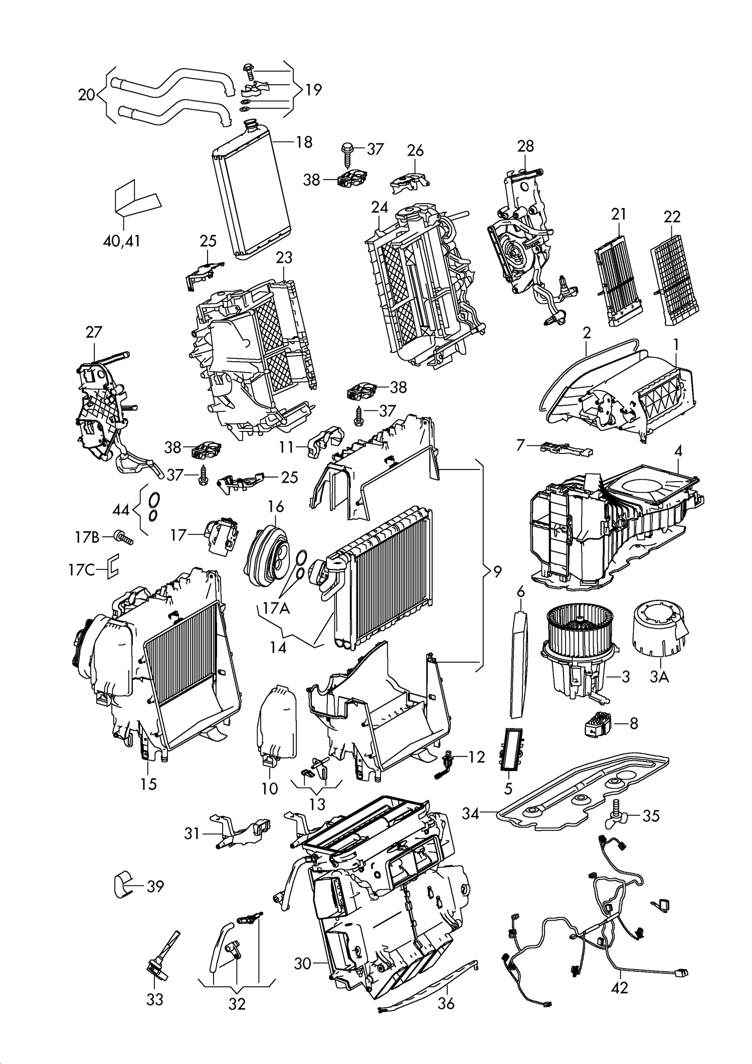 820-030 Audi A5 Cabrio air-conditioning system with electronic regulation