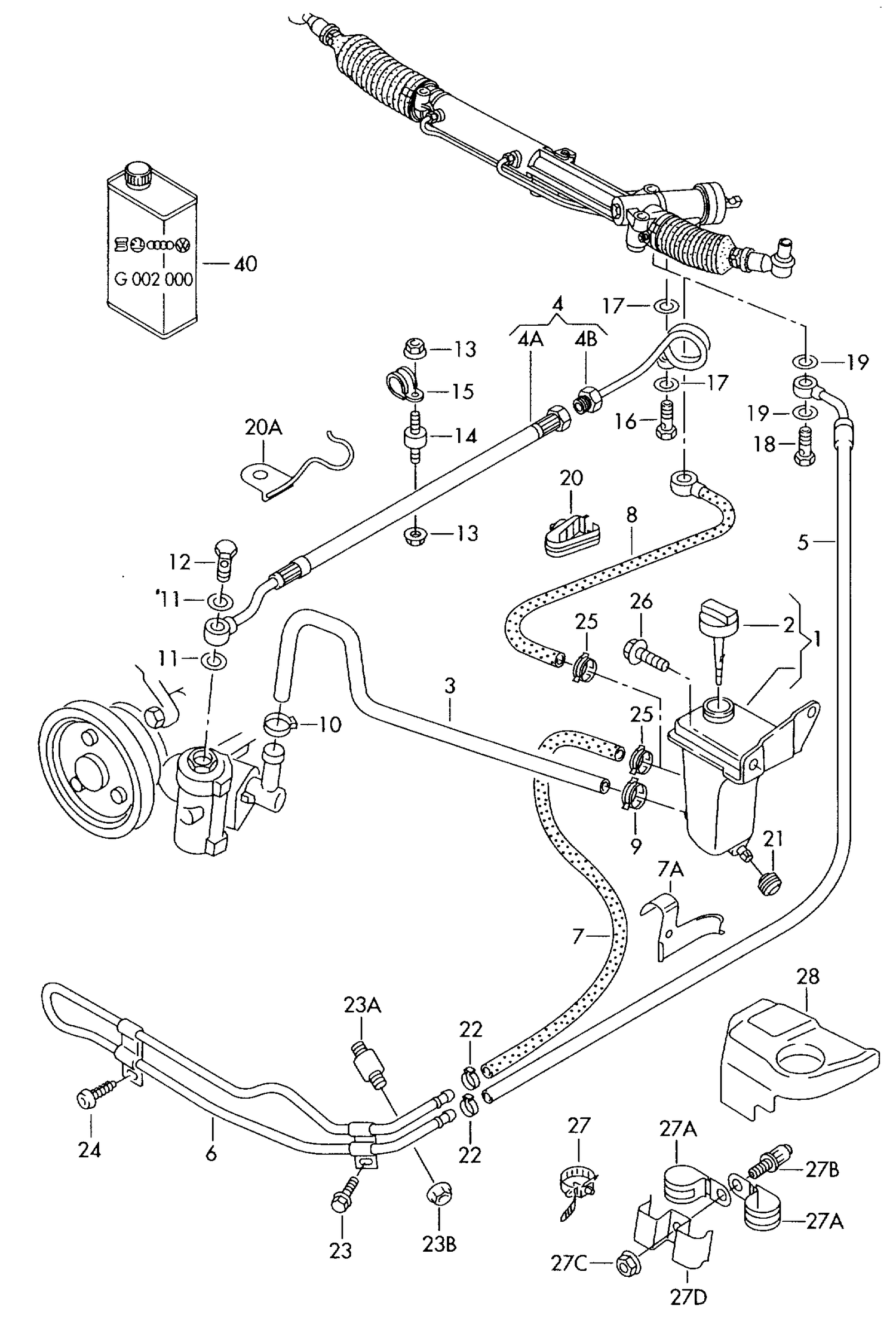 422-055 Audi A4 8E 2004>2008 oil container and connection parts, hoses 	4-cylinder+ diesel eng. “Need help looking up the Correct parts? Send your Reg number & request on Webb chat”