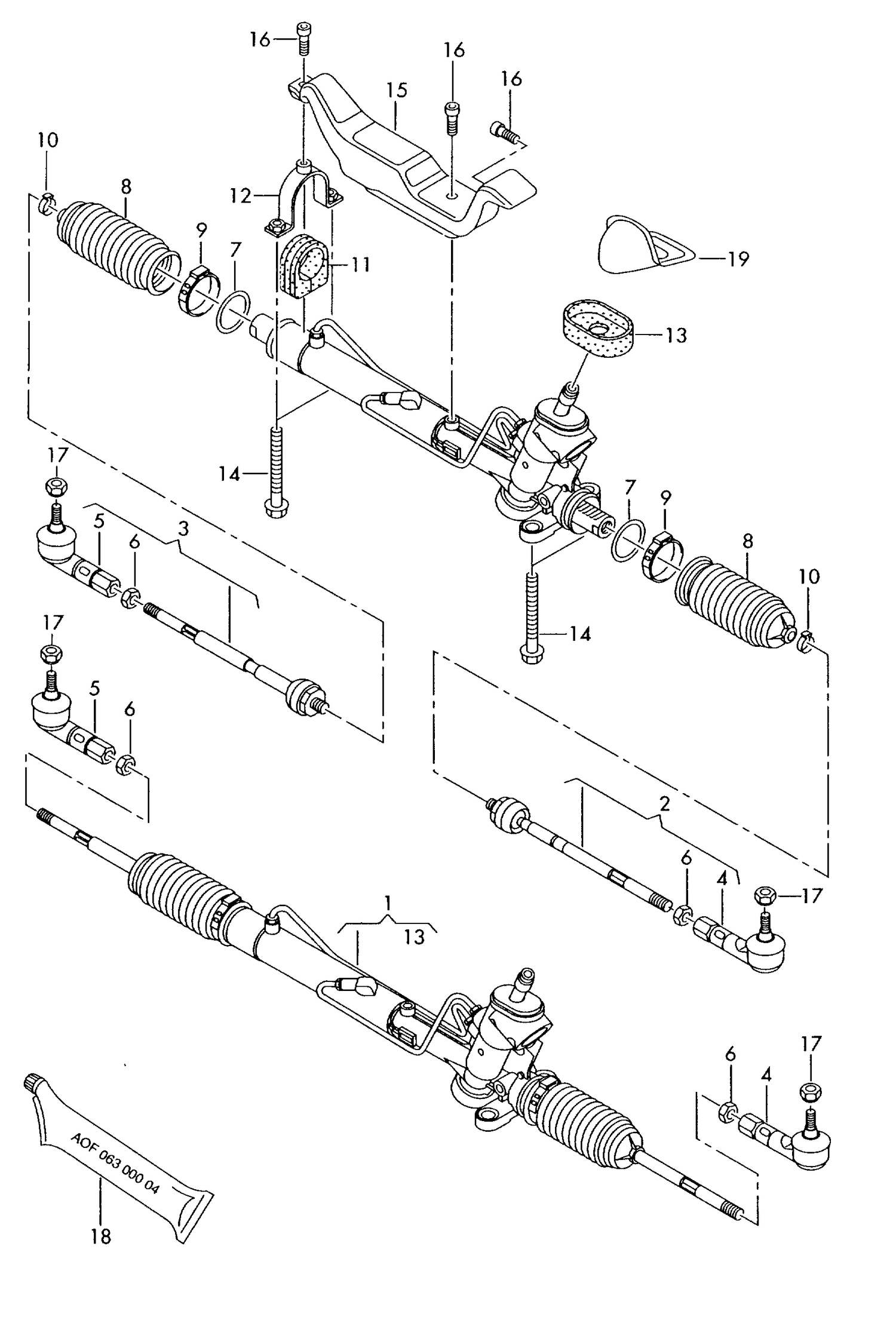 423-040 Fabia mk1 2000>2007 steering gear track rod power steering TRW PR-1N2/1N5 'Please select parts from links below-prices will update'