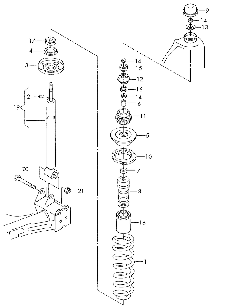 511-010 VW Polo 6N 2000>2002 Rear suspension shock absorbers 	AMF,AKU,AEF, AGD,ASX