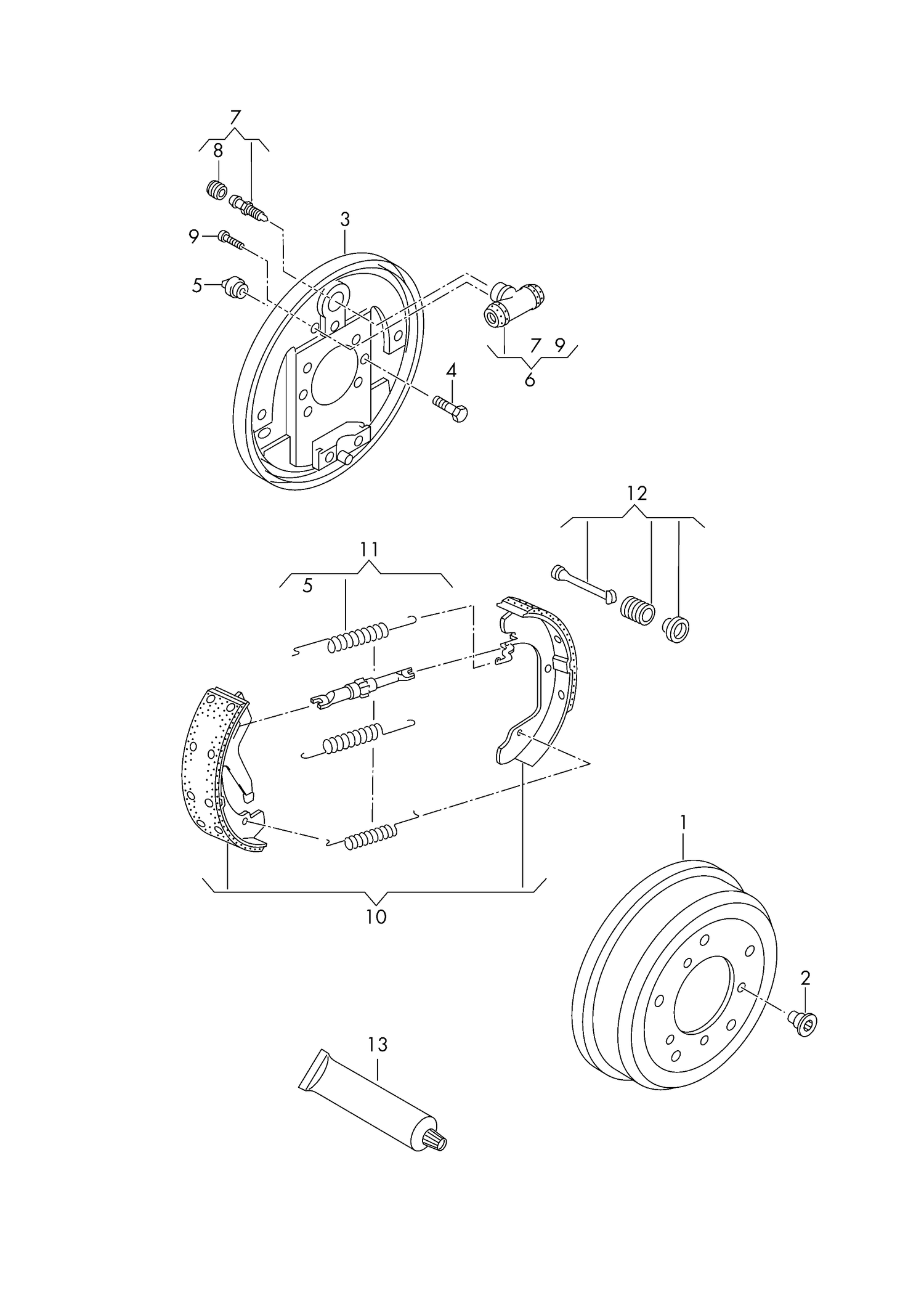 609-050 VW Amarok 2012>2017 Rear drum brake