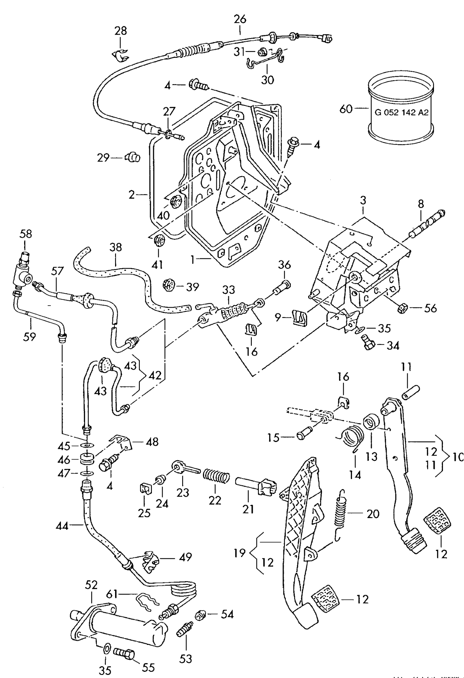 721-025 T4 7D brake and clutch pedals cluster 'Please select parts from links below-prices will update'