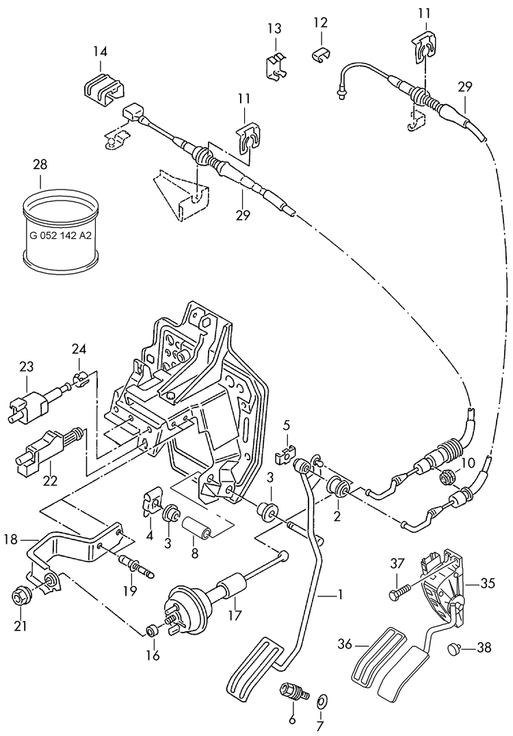 721-060 T4 7D accelerator cable 'Please select parts from links below-prices will update'