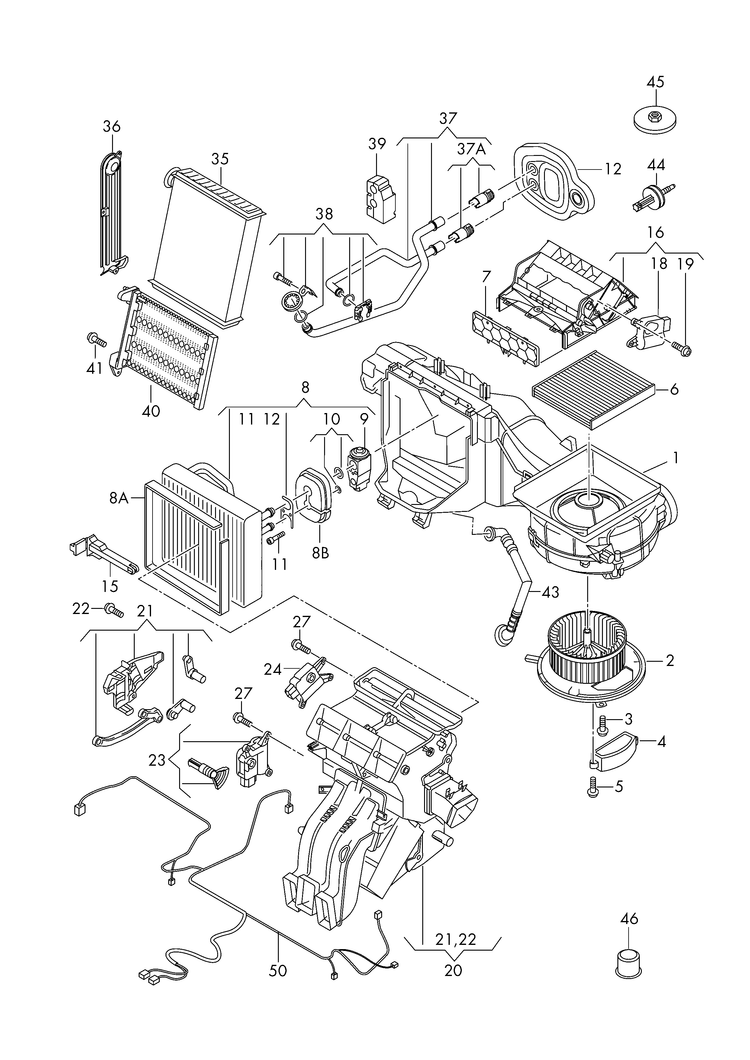 820-010 Air conditioning Valeo Version Golf mk7 2013>2018