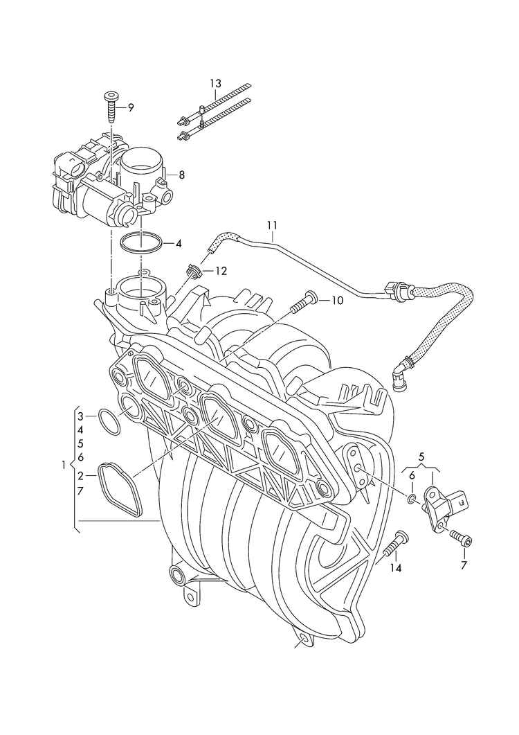 133-000 intake system activated carbon filter system 1.0 Ltr.  Petrol eng.+ PR:TH4 Ibiza,Mii,Citigo,Fabia,Polo,Up