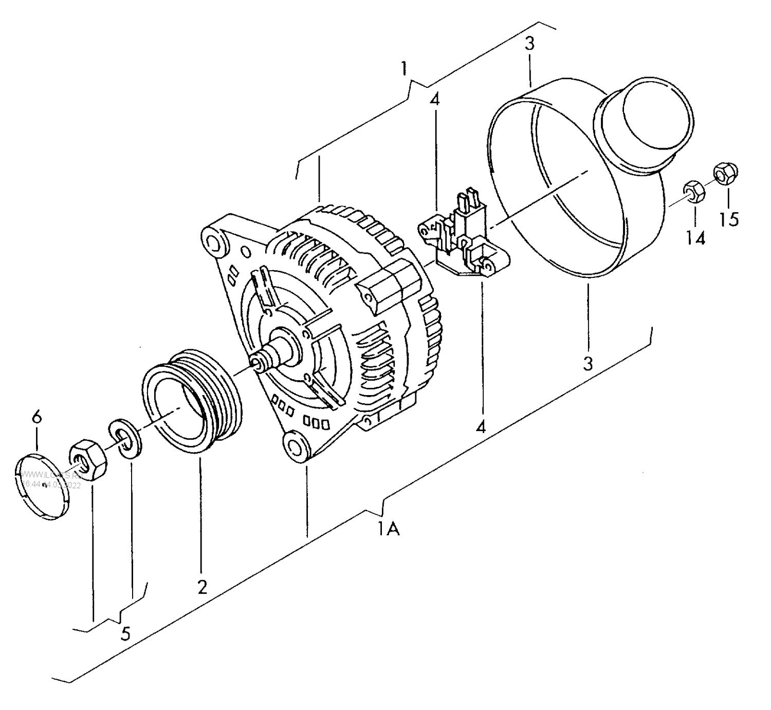 903-001 Golf mk4 1998>2004 alternator 70/90/110/120amp 'individual parts'
