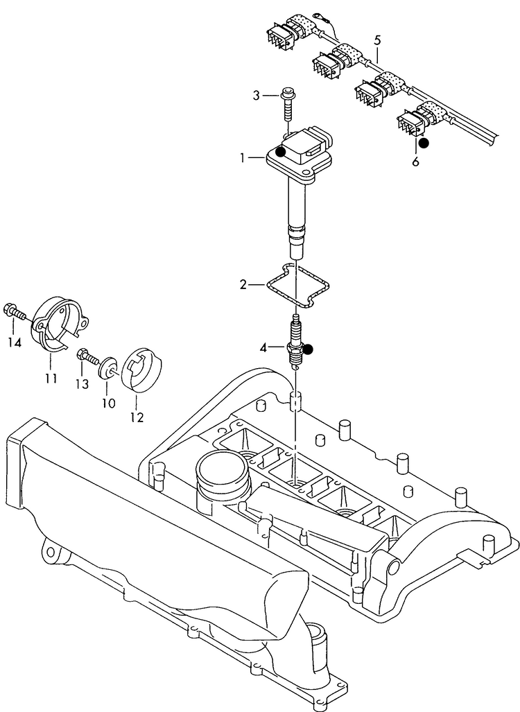 905-010 Audi A2 1.6fsi 2000>2005 ignition transformer spark plug petrol eng.+ BAD  ‘Please select parts from links below, prices will update’