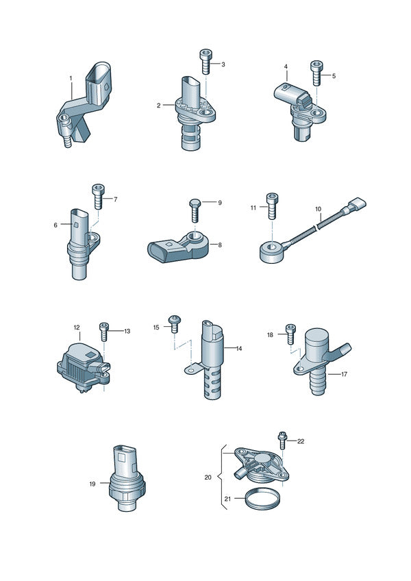 906-030 Impulse sender, Knock sensor, oil pressure control valve CZCA,CZDA, CZDB , DBGC,DFGA